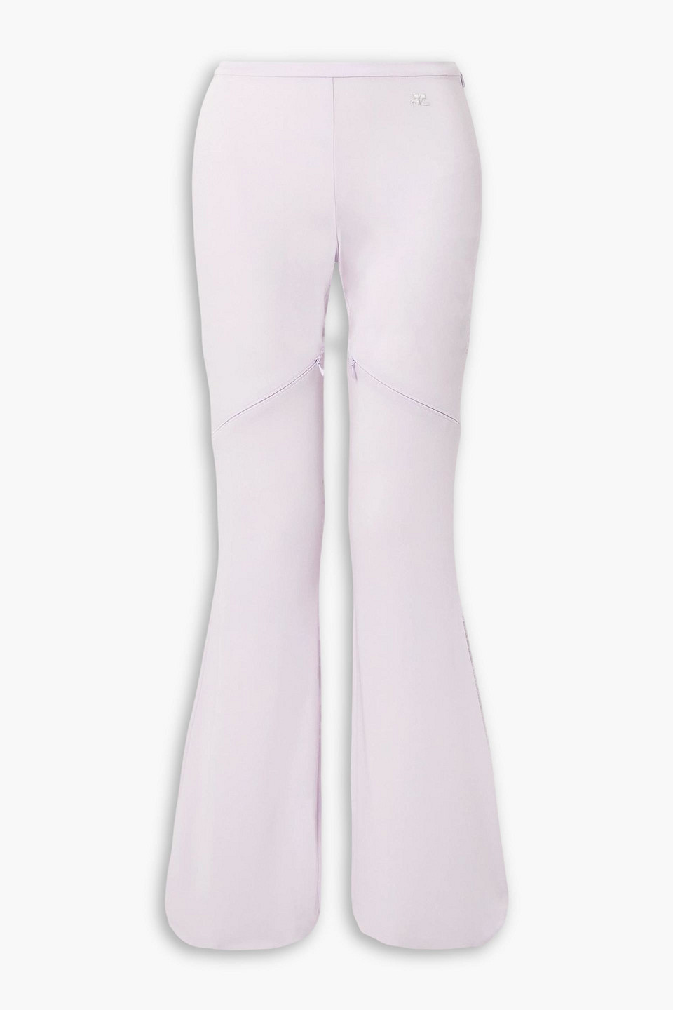 Courrèges Ellipse Zip-detailed Jersey Flared Pants In Multi