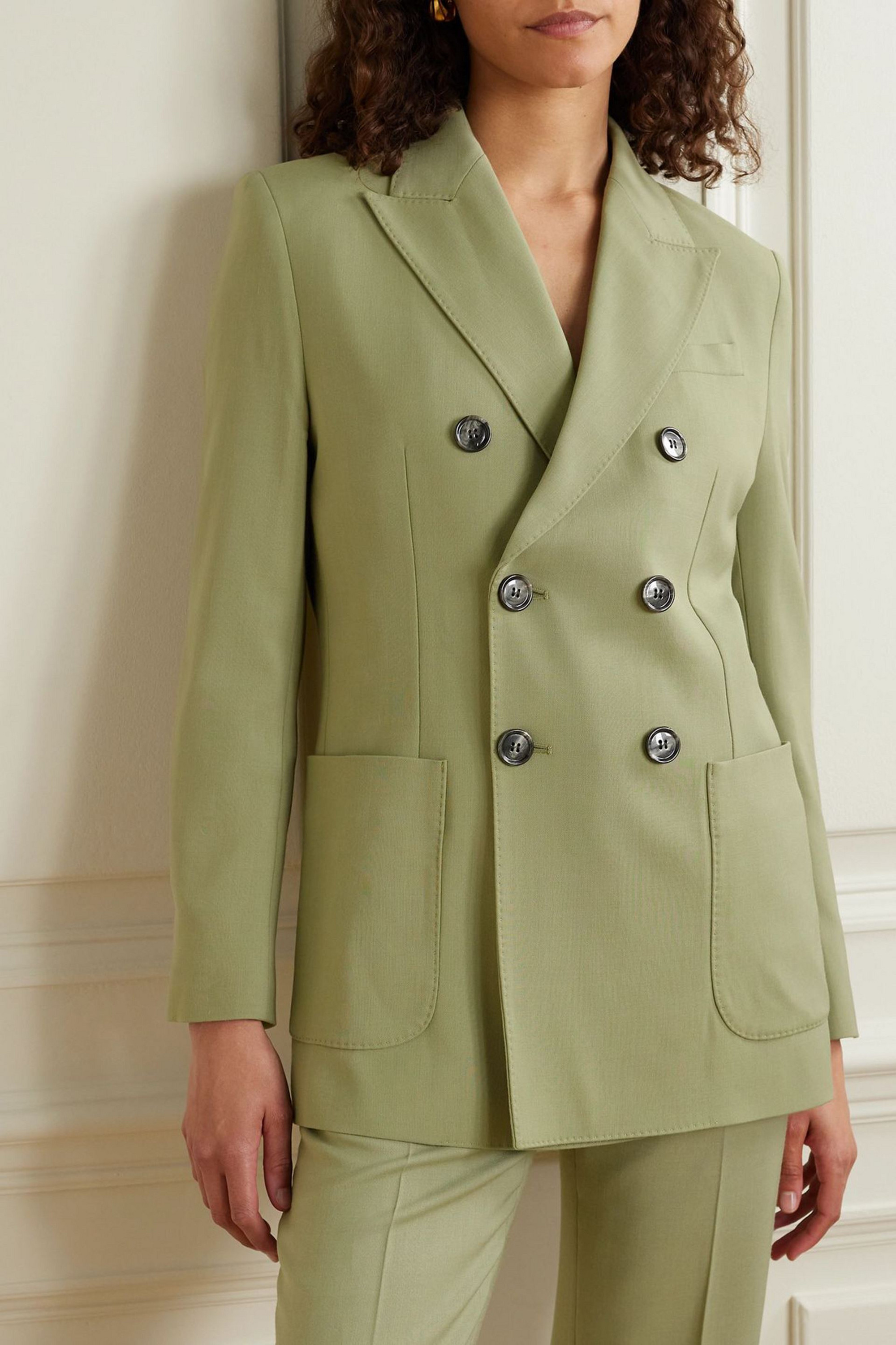 AMI ALEXANDRE MATTIUSSI Double-breasted twill blazer