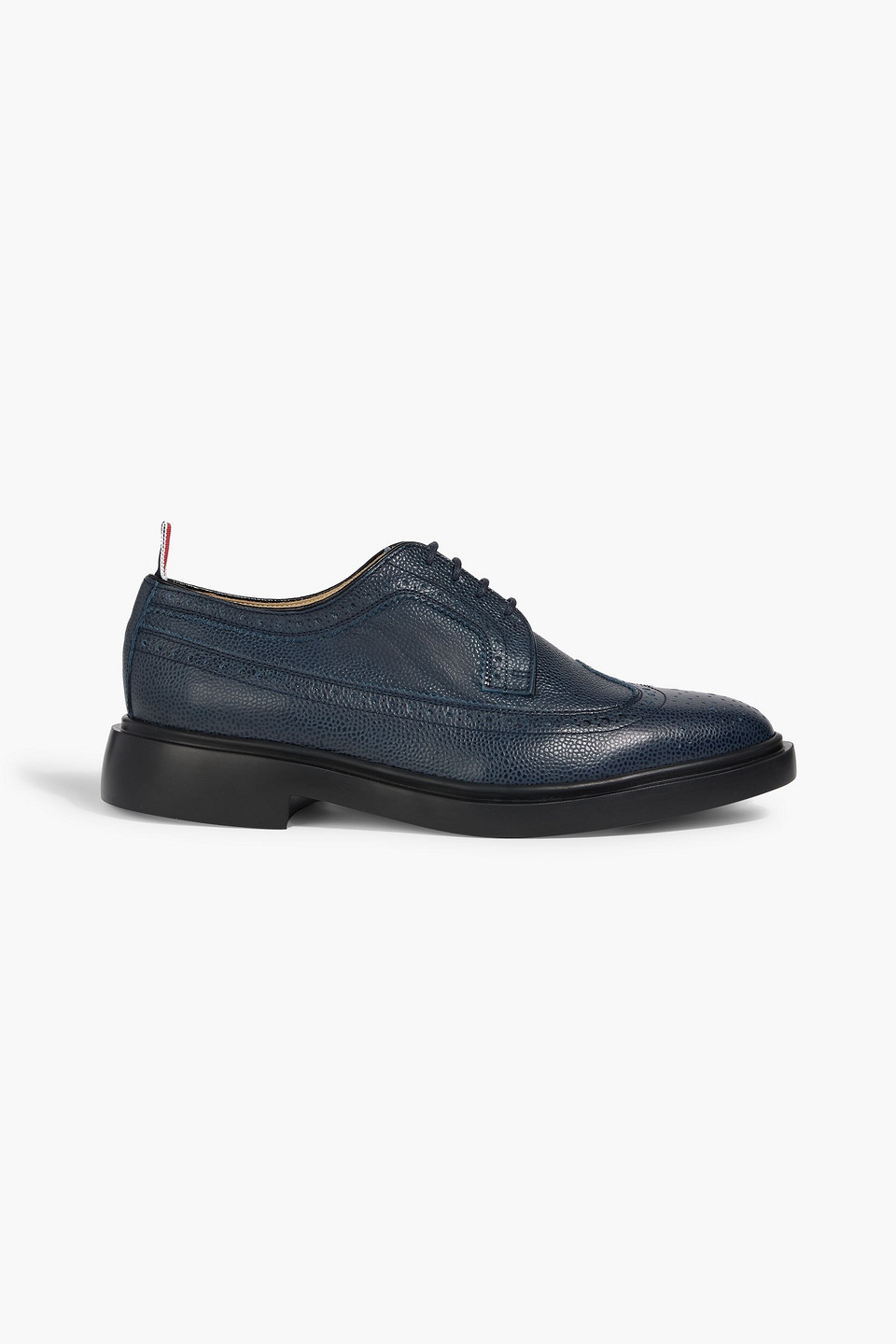 Thom Browne Pebbled-leather Oxford Brogues In Blue
