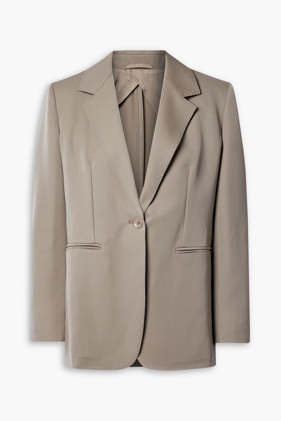 Max Mara Wool And Mohair-blend Twill Blazer In Brown