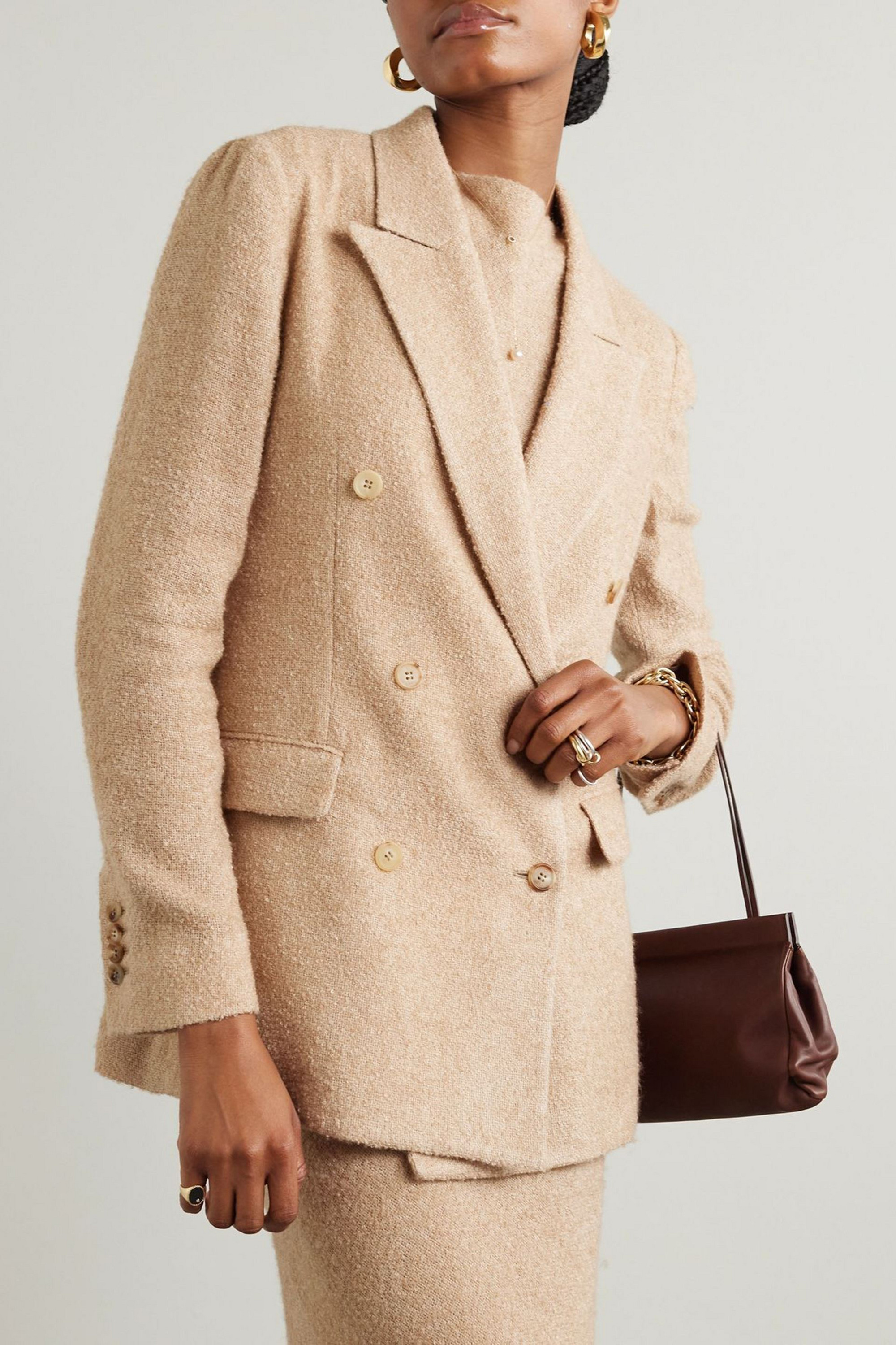 Gabriela Hearst Amergin silk-blend bouclé-gauze blazer