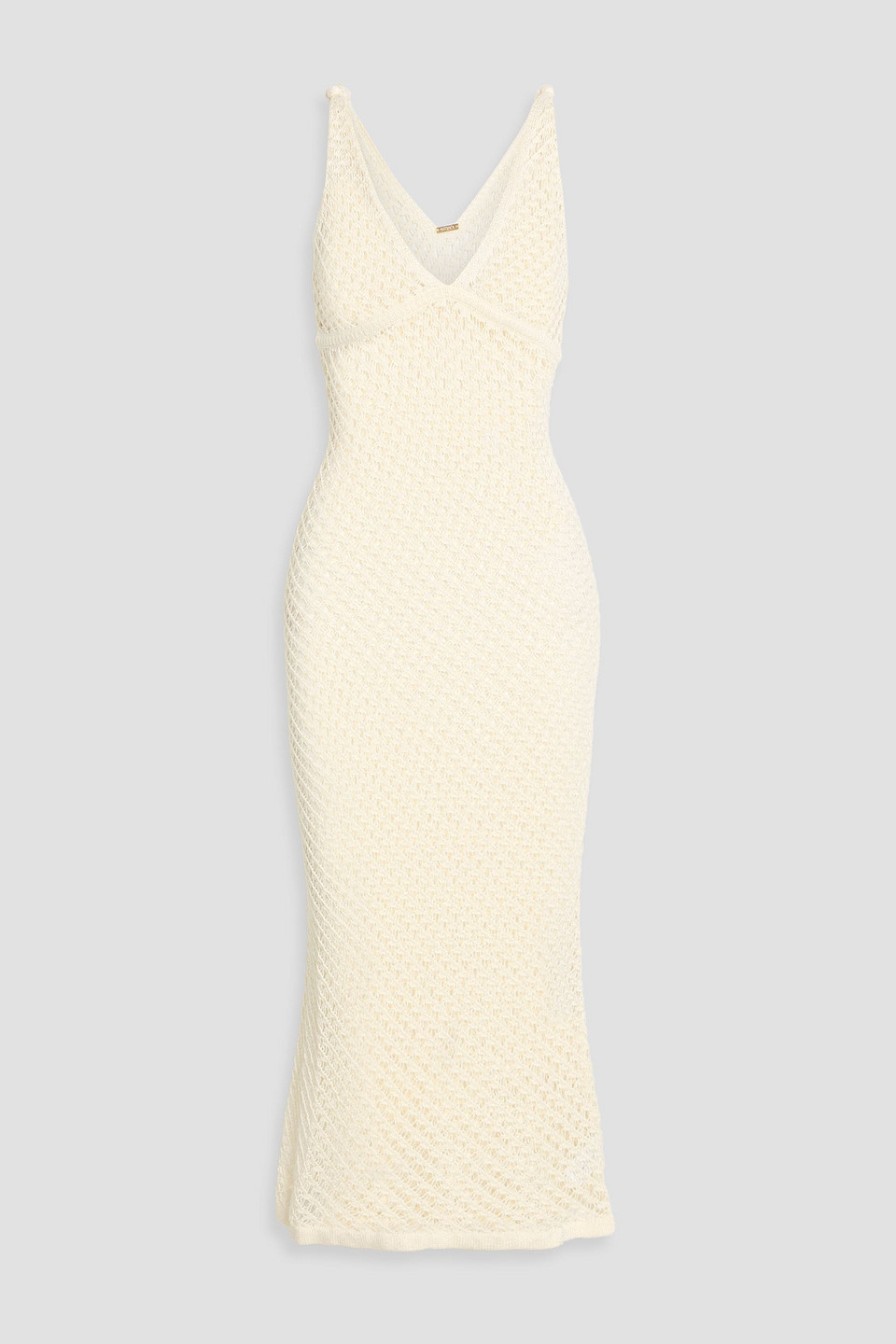 cult gaia - sulivan crochet midi dress - white - xl