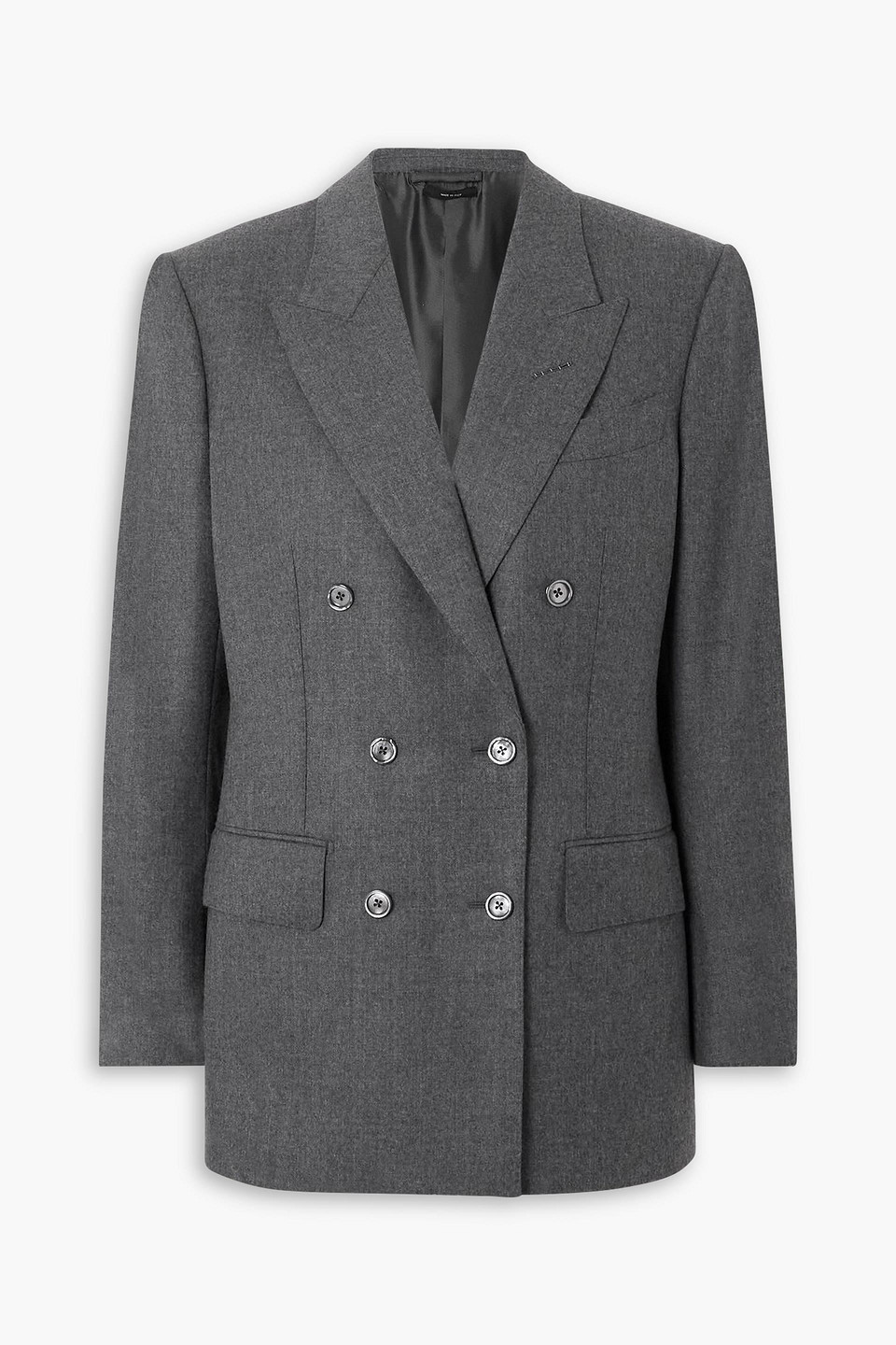 tom ford - camden double-breasted wool-twill blazer - gray - it 38