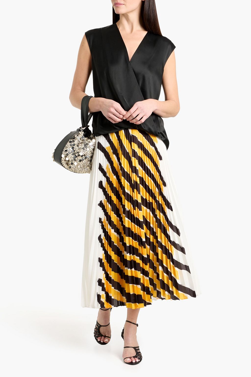 3.1 PHILLIP LIM Wrap-effect satin top | THE OUTNET