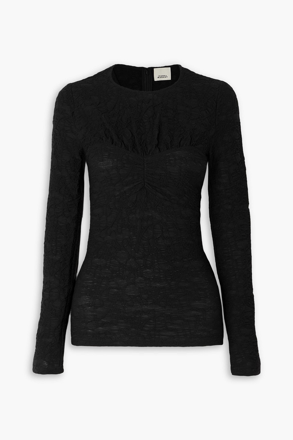 isabel marant - floride cotton-blend jacquard top - black - fr 34