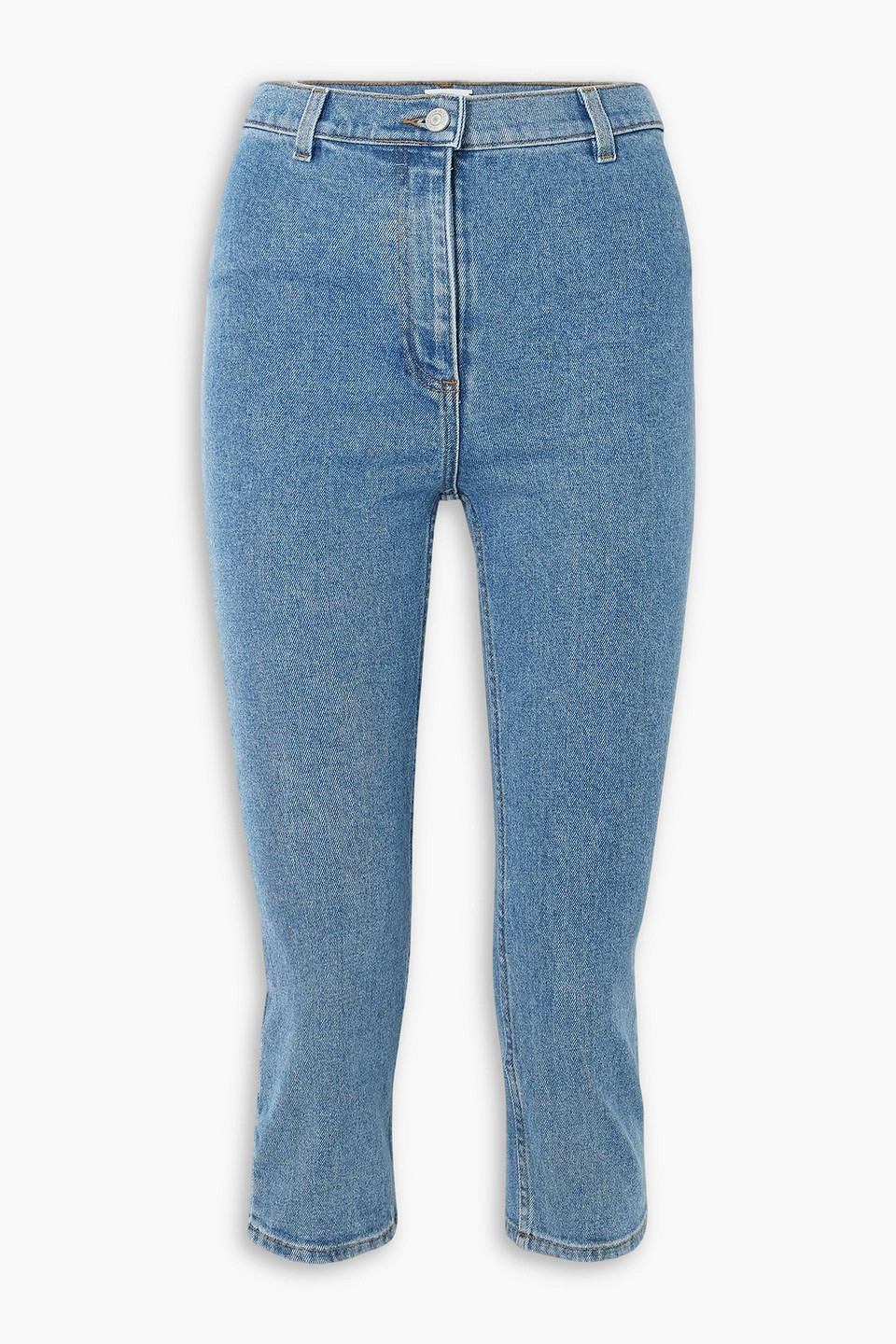 magda butrym - cropped high-rise skinny jeans - blue - fr 38