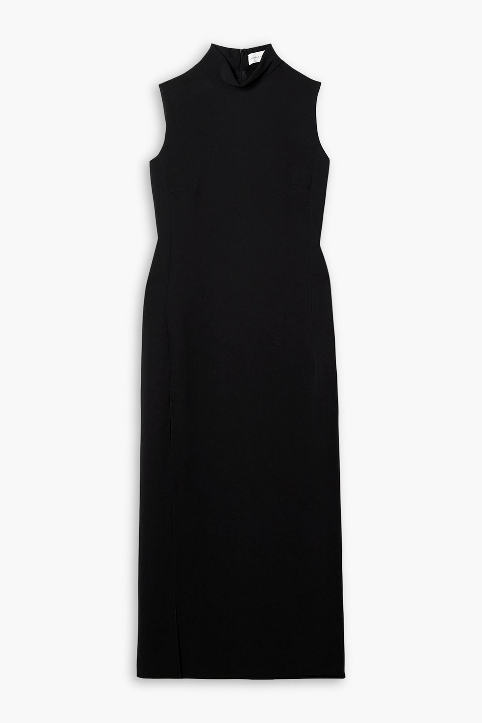 Veronica De Piante Leah Crepe Midi Dress In Black