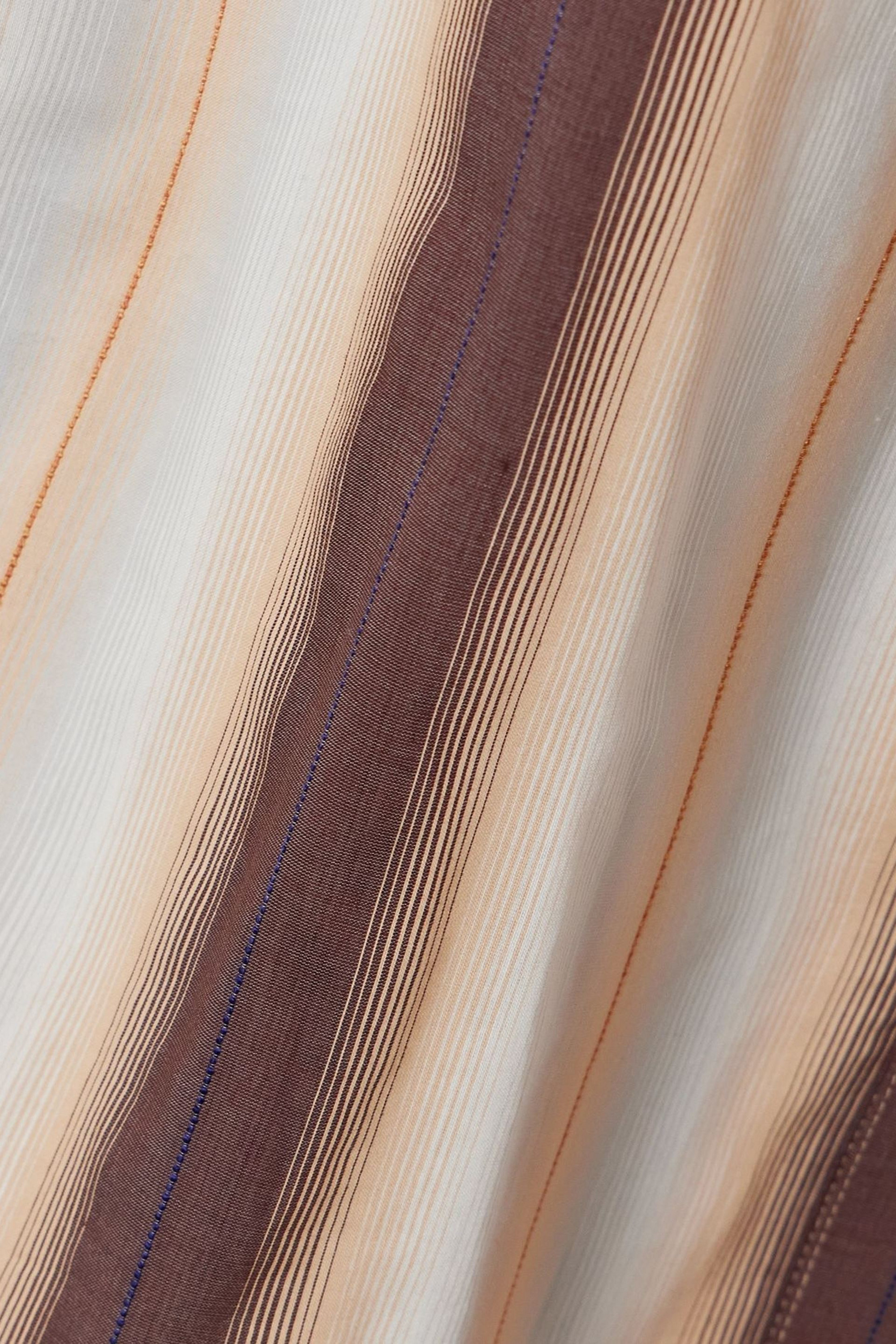 Lemaire Western striped cotton, silk and linen-blend shirt