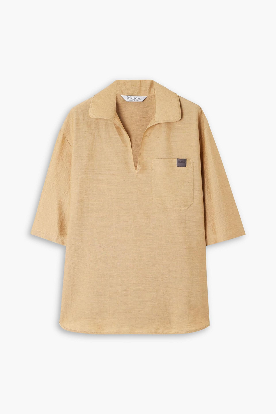 Max Mara Osiride Oversized Woven Shirt In Sand