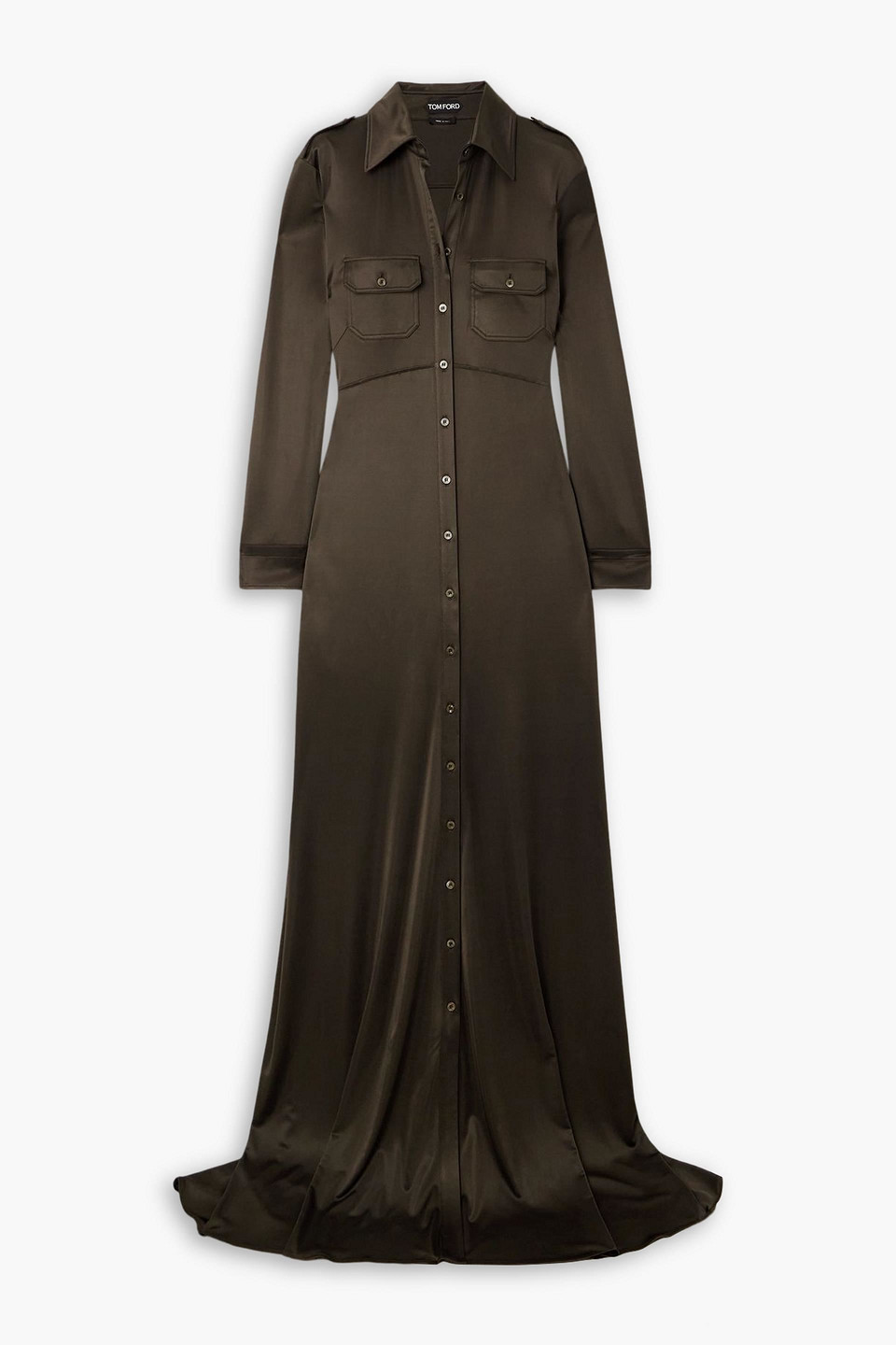 Tom Ford Satin Gown In Brown