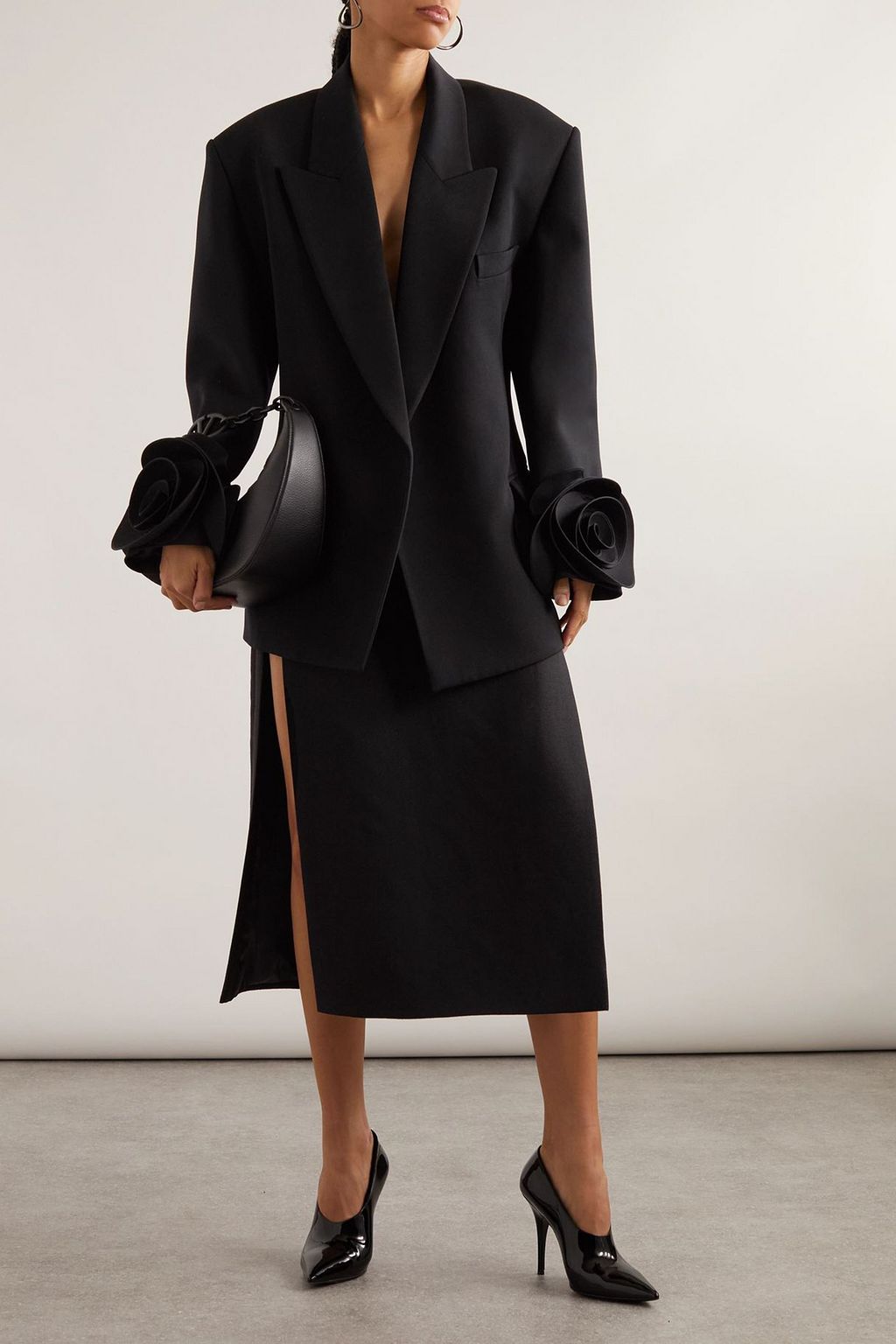 VALENTINO GARAVANI Wool-cady midi skirt | THE OUTNET
