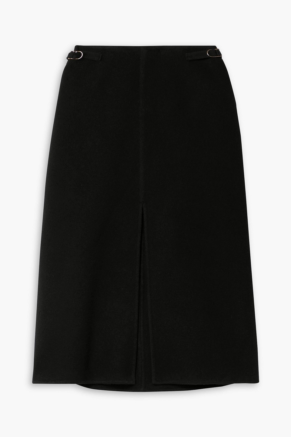 gabriela hearst - morelos cashmere-felt midi skirt - black - it 44