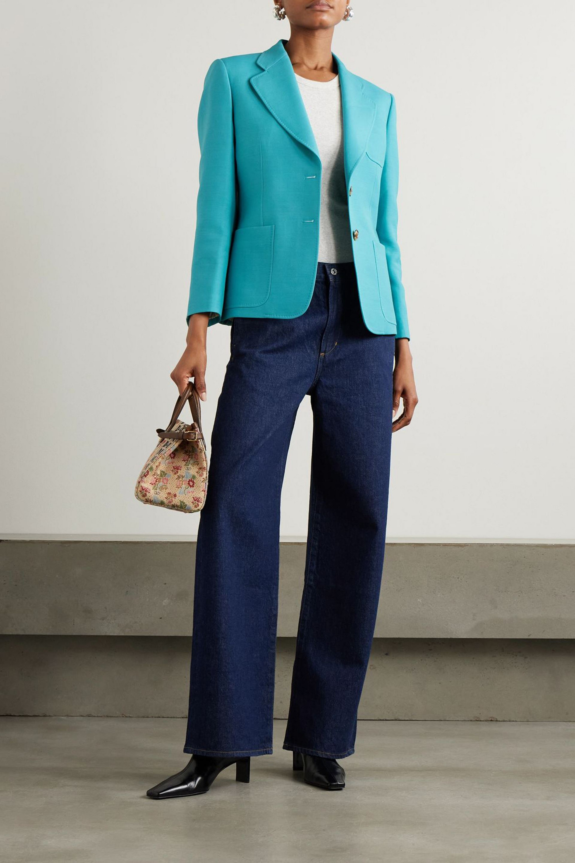 Valentino Garavani Wool and silk-blend crepe blazer