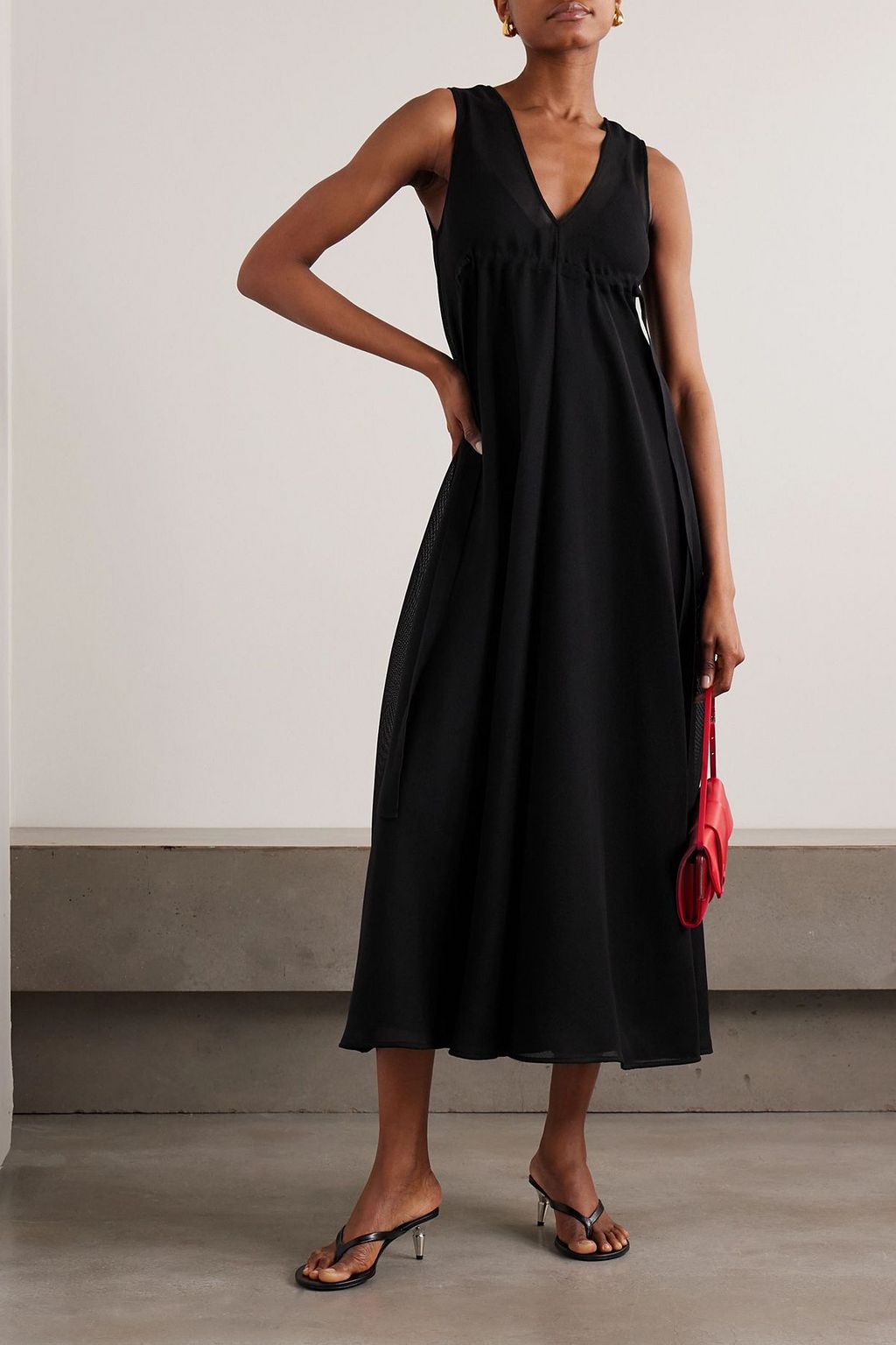 knee length dresses for ladies Arianne Mesh Maxi Dress
