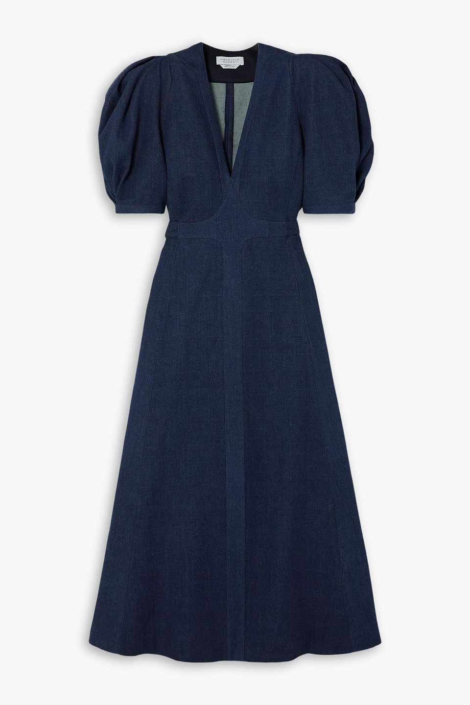 Gabriela Hearst Luz Denim Midi Dress In Blue