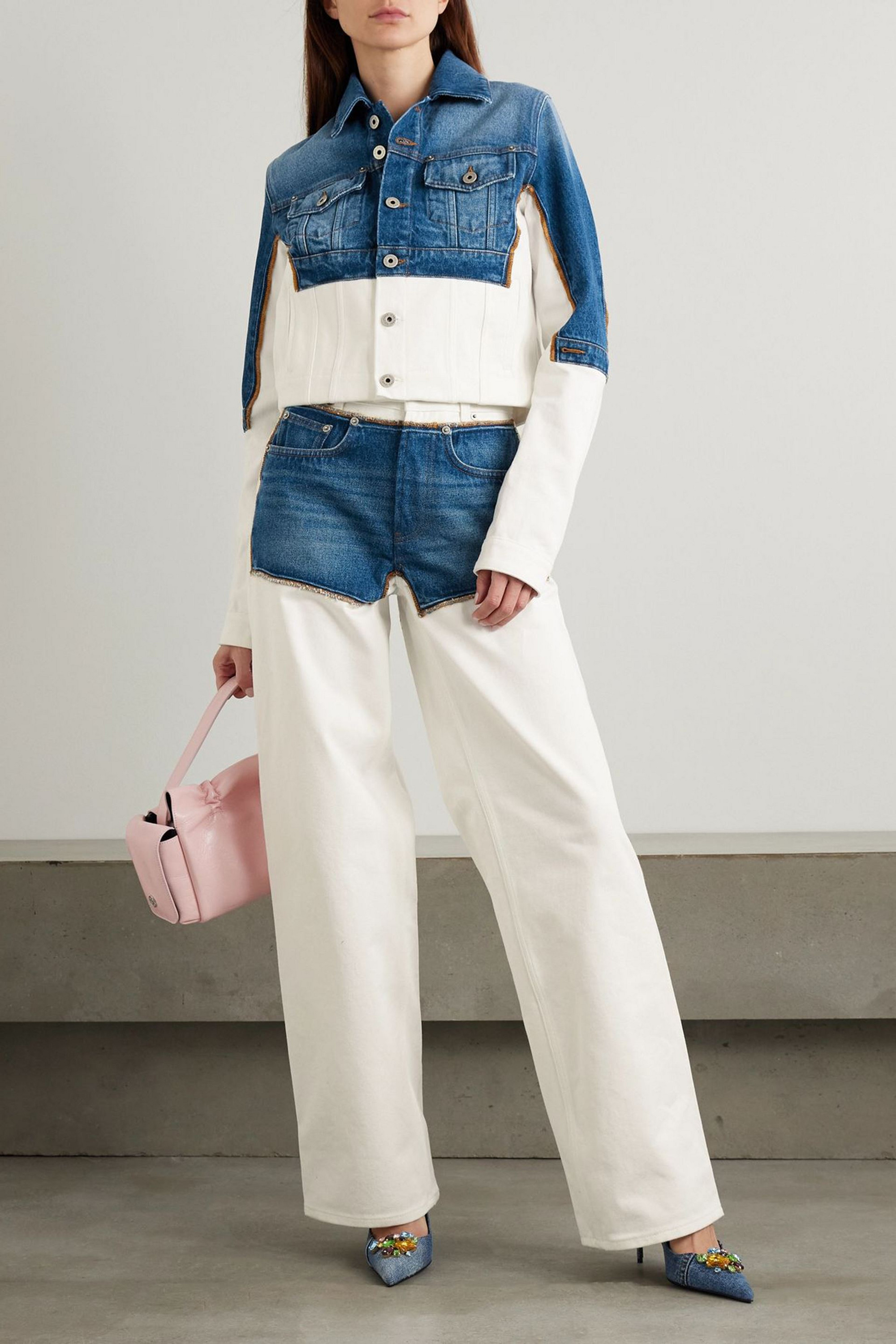 Jean Paul Gaultier Petit Grand two-tone denim jacket