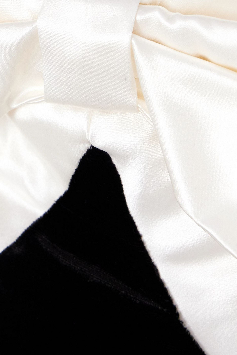 Alessandra Rich Strapless Bow-embellished Silk-duchesse And Velvet Mini Dress In Black