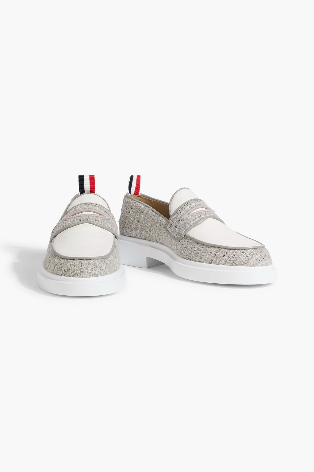 SalonB様THOM BROWNE ローファー　ツイード THOM BROWNE Tweed and leather loafers | THE OUTNET