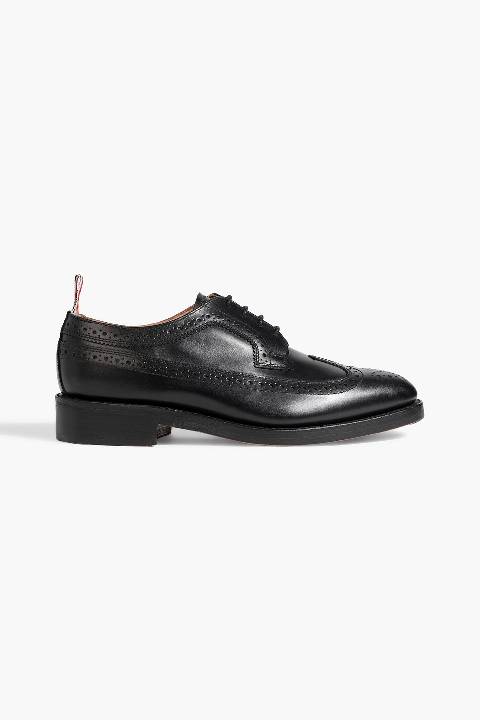 Thom Browne Laser-cut Leather Loafers In Black
