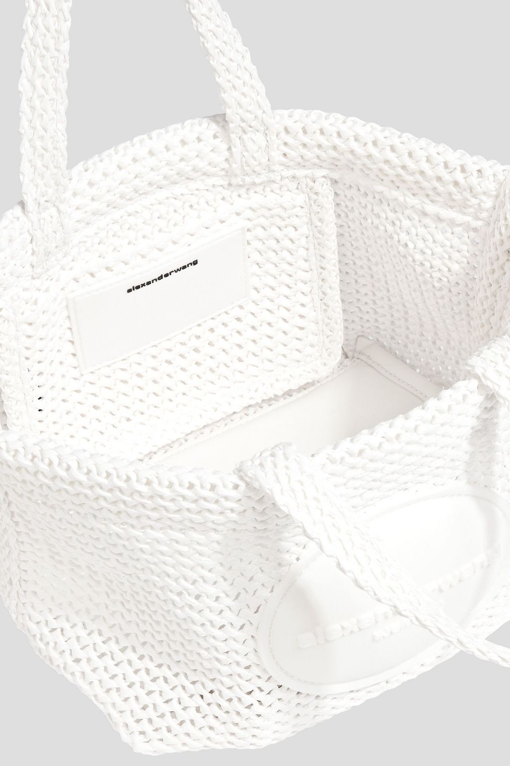 ALEXANDER WANG Punch small faux raffia tote | THE OUTNET
