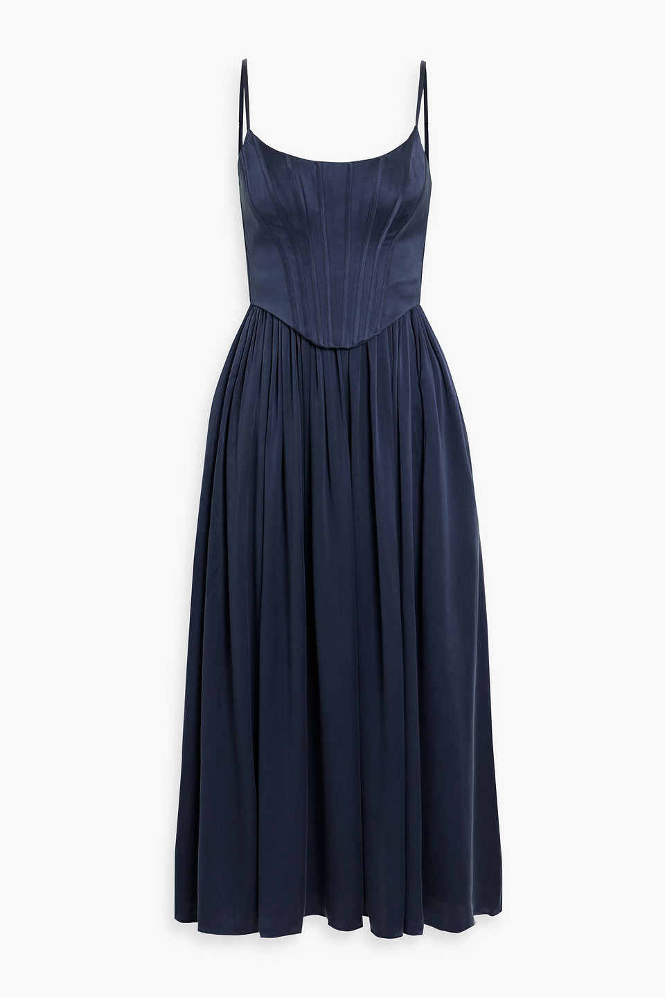 Zimmermann Silk Midi Dress In Blue