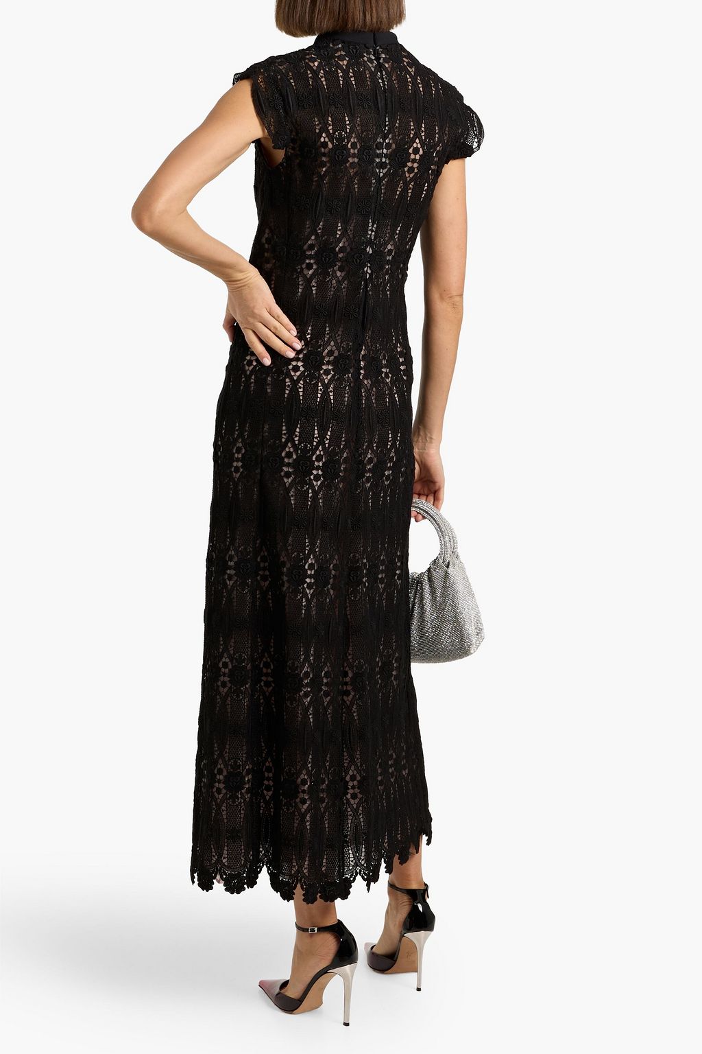 casual plus size lace dress Plus size bordeaux lace dress main image 0