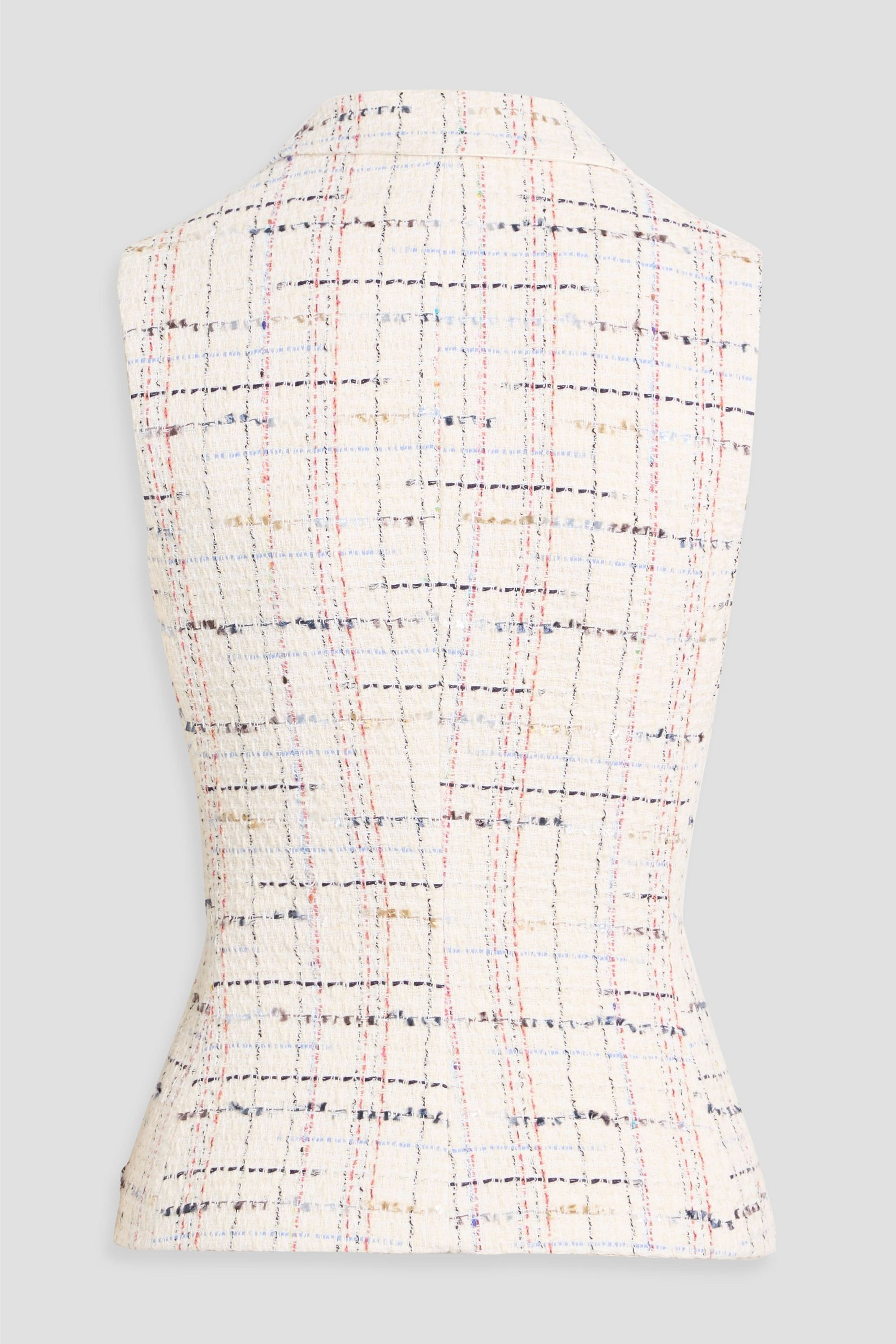 Veronica Beard Benny cotton-blend tweed vest