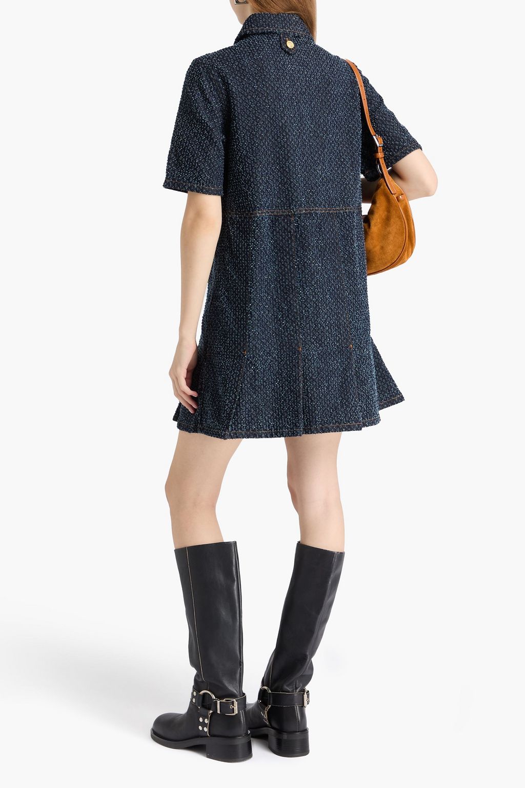 GANNI Fil coup denim mini shirt dress | THE OUTNET GANNI Fil coup denim mini shirt dress | THE OUTNET
