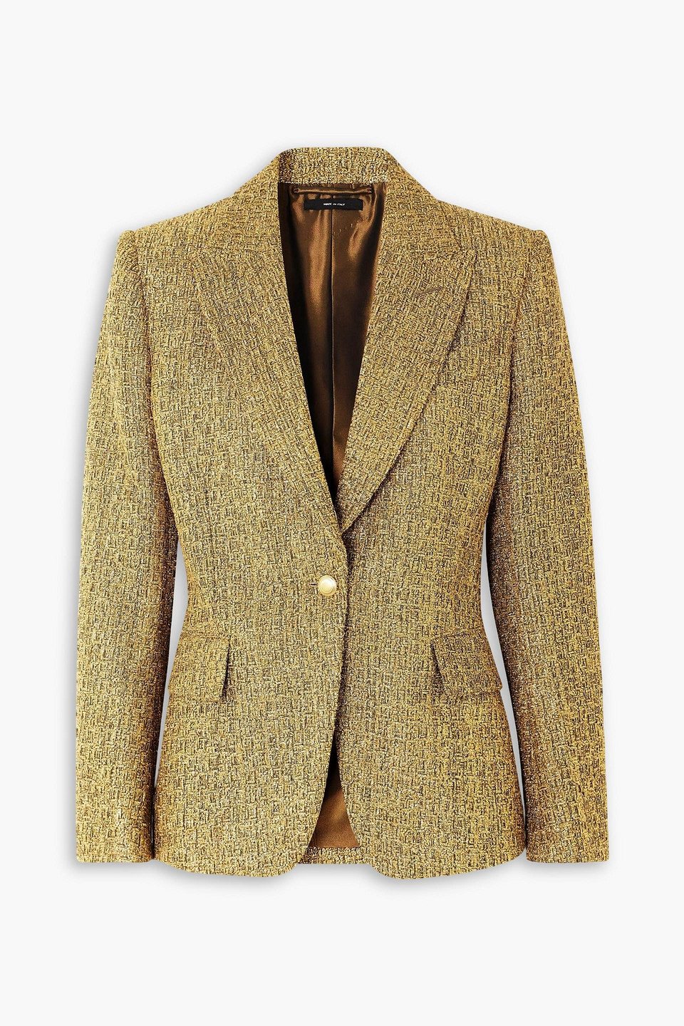 tom ford - metallic tweed blazer - metallic - it 36
