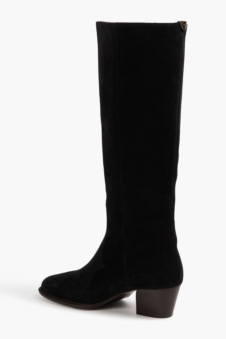  Maje - Stiefel Aus Veloursleder Mit Fransen - Schwarz - Eu 36 
