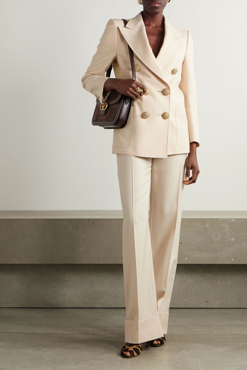 VALENTINO GARAVANI Wool and silk-blend crepe blazer | THE OUTNET