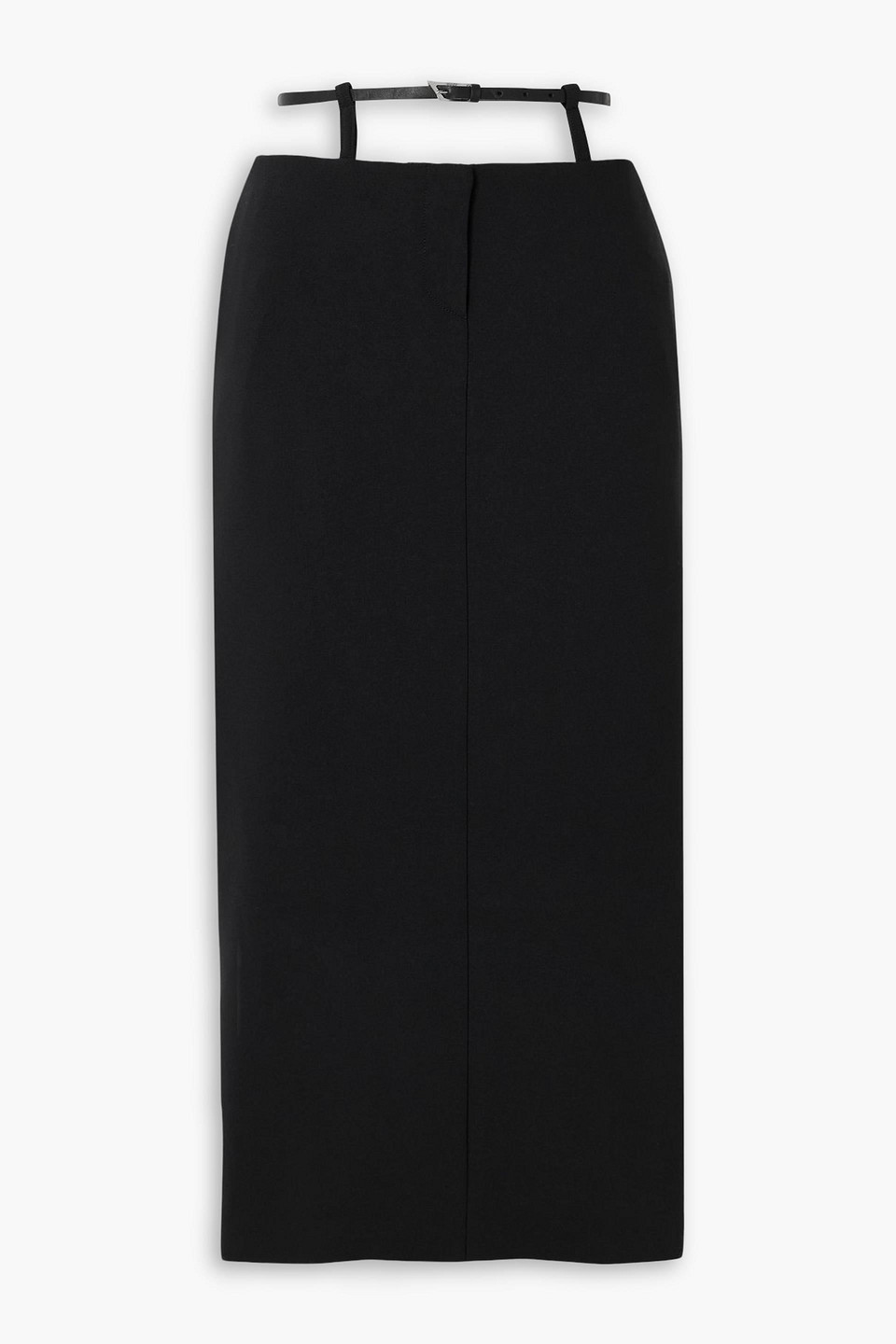 the attico - belted cutout cady midi skirt - black - it 40