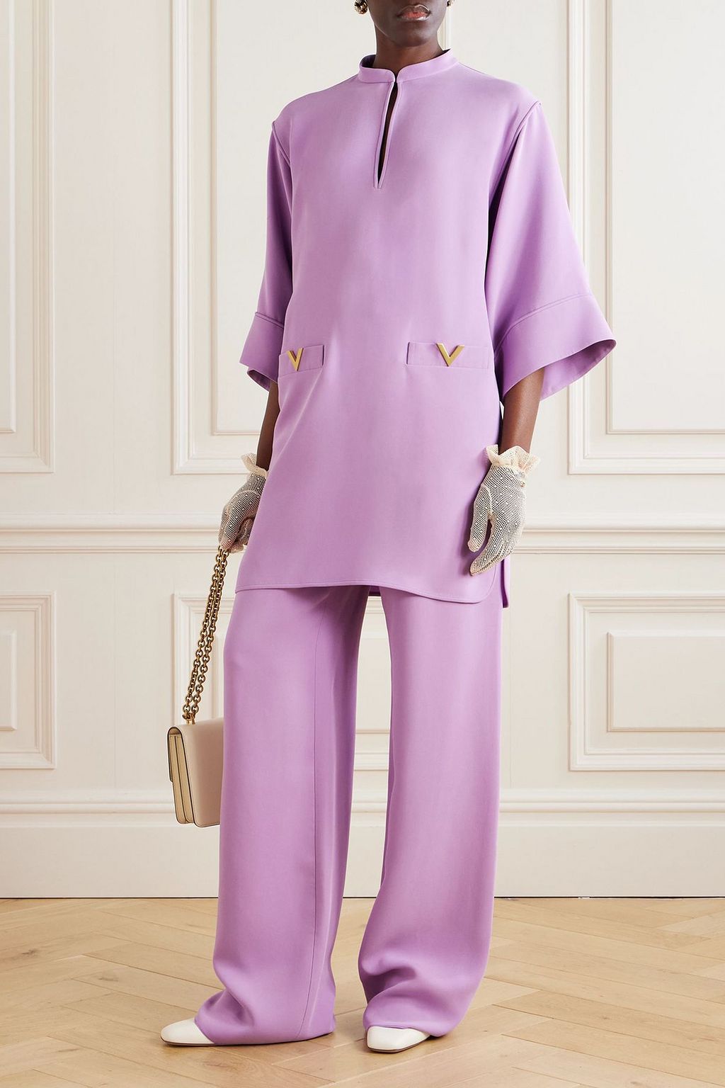 valentino knot draping silk cady mini dress Womens Pink Knot Draping Silk Cady Mini Dress