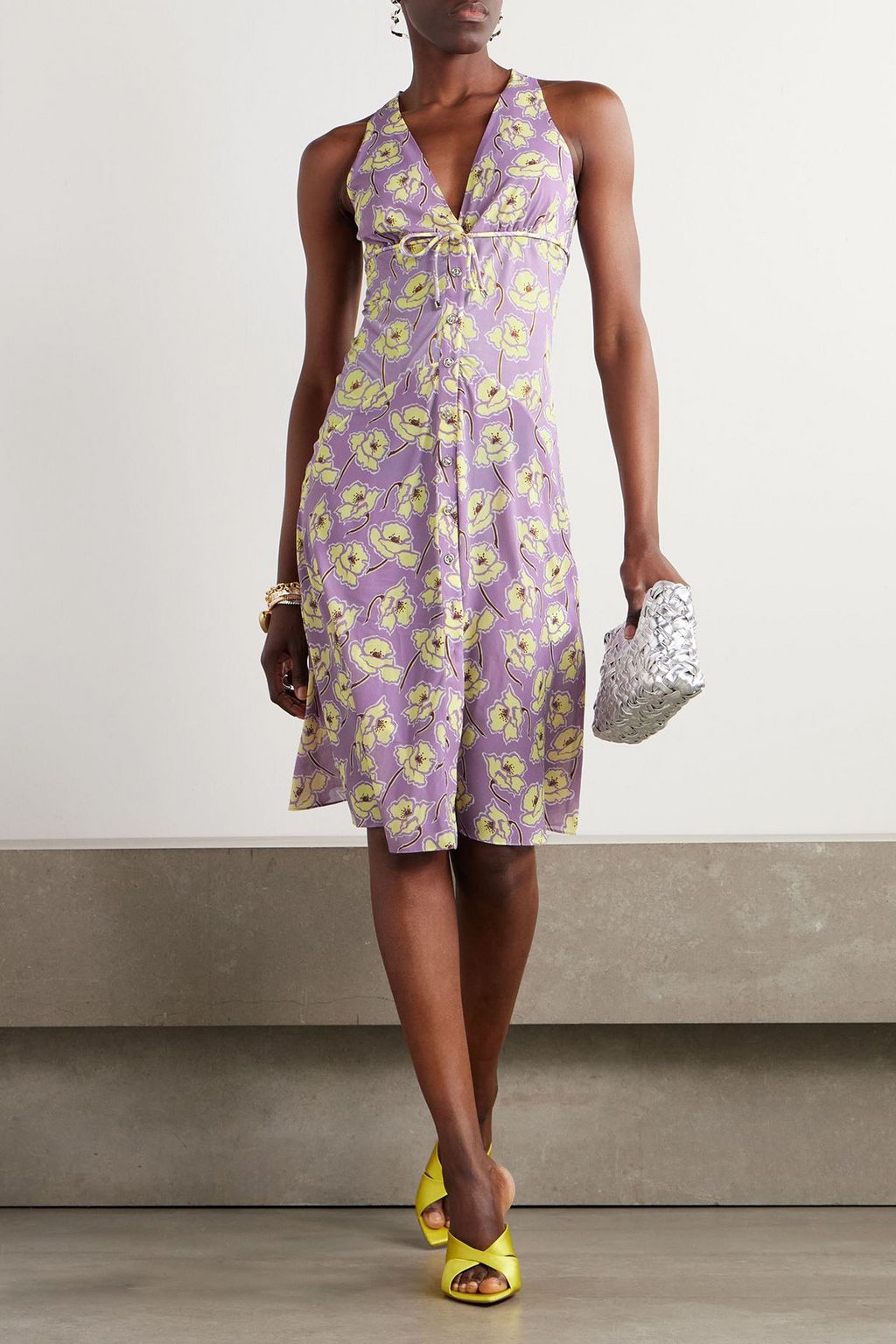 staud wells poplin midi dress Staud Wells Navy Embroidered Poplin Midi Dress