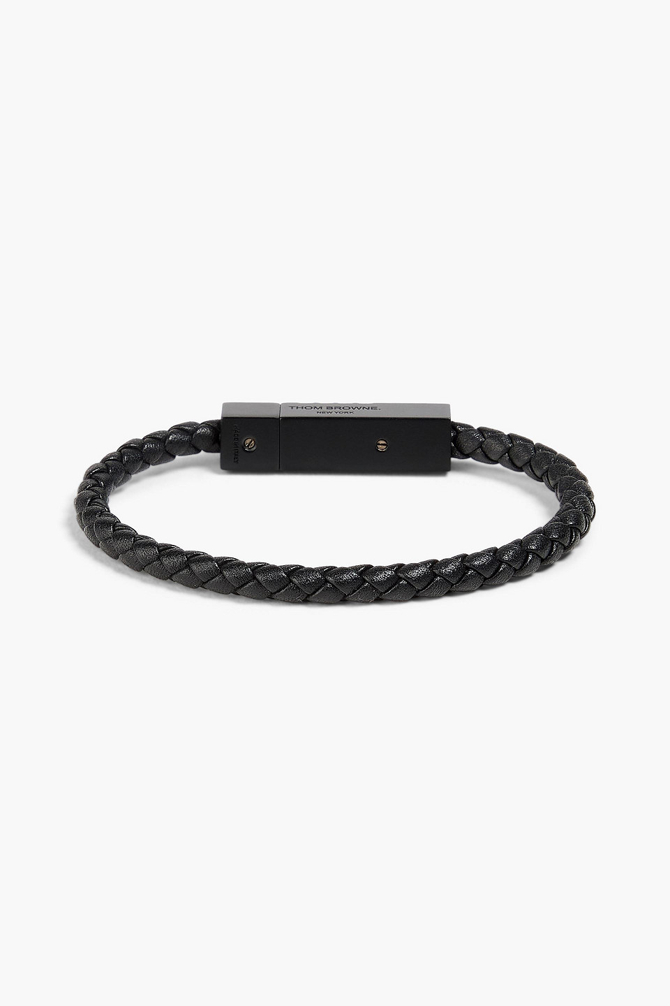  Thom Browne - Leather Bangle - Schwarz - S 
