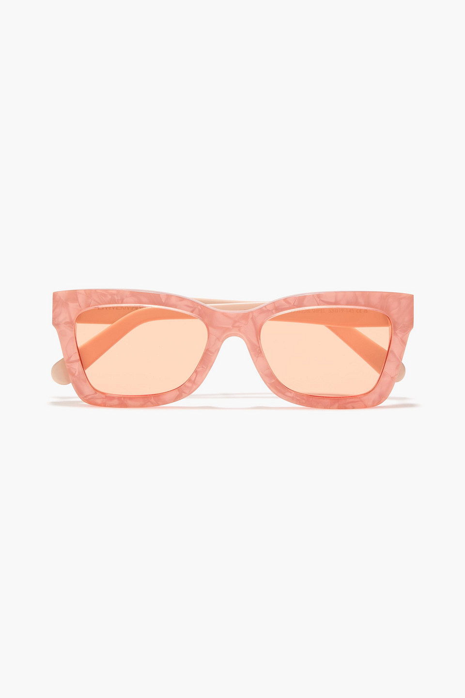 zimmermann - cat-eye marbled acetate sunglasses - orange - onesize