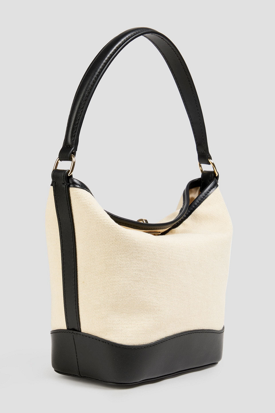  Sandro - Beuteltasche Aus Canvas Mit Lederbesatz - Weiß - Onesize 