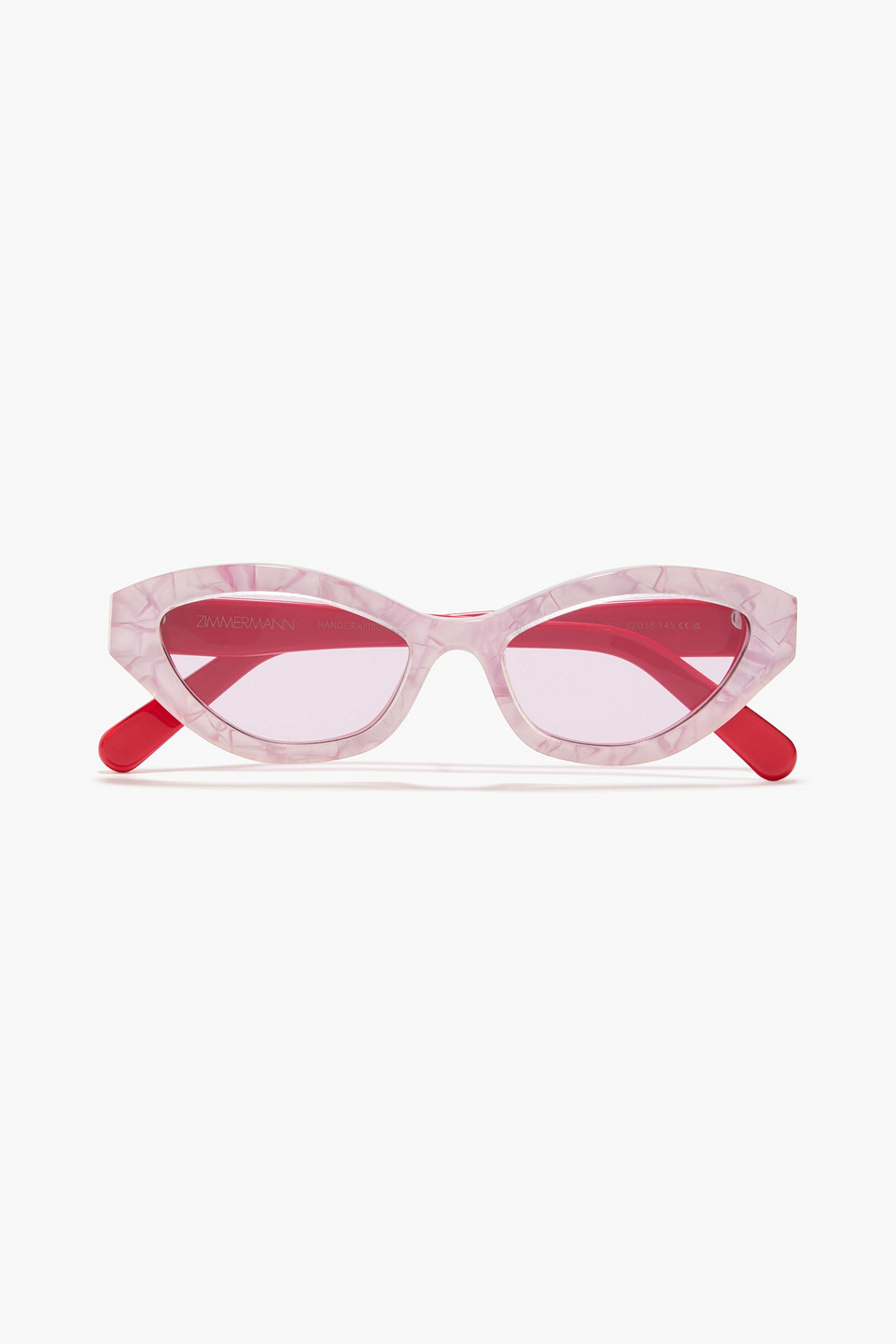 zimmermann - oval-frame marbled acetate sunglasses - purple - onesize