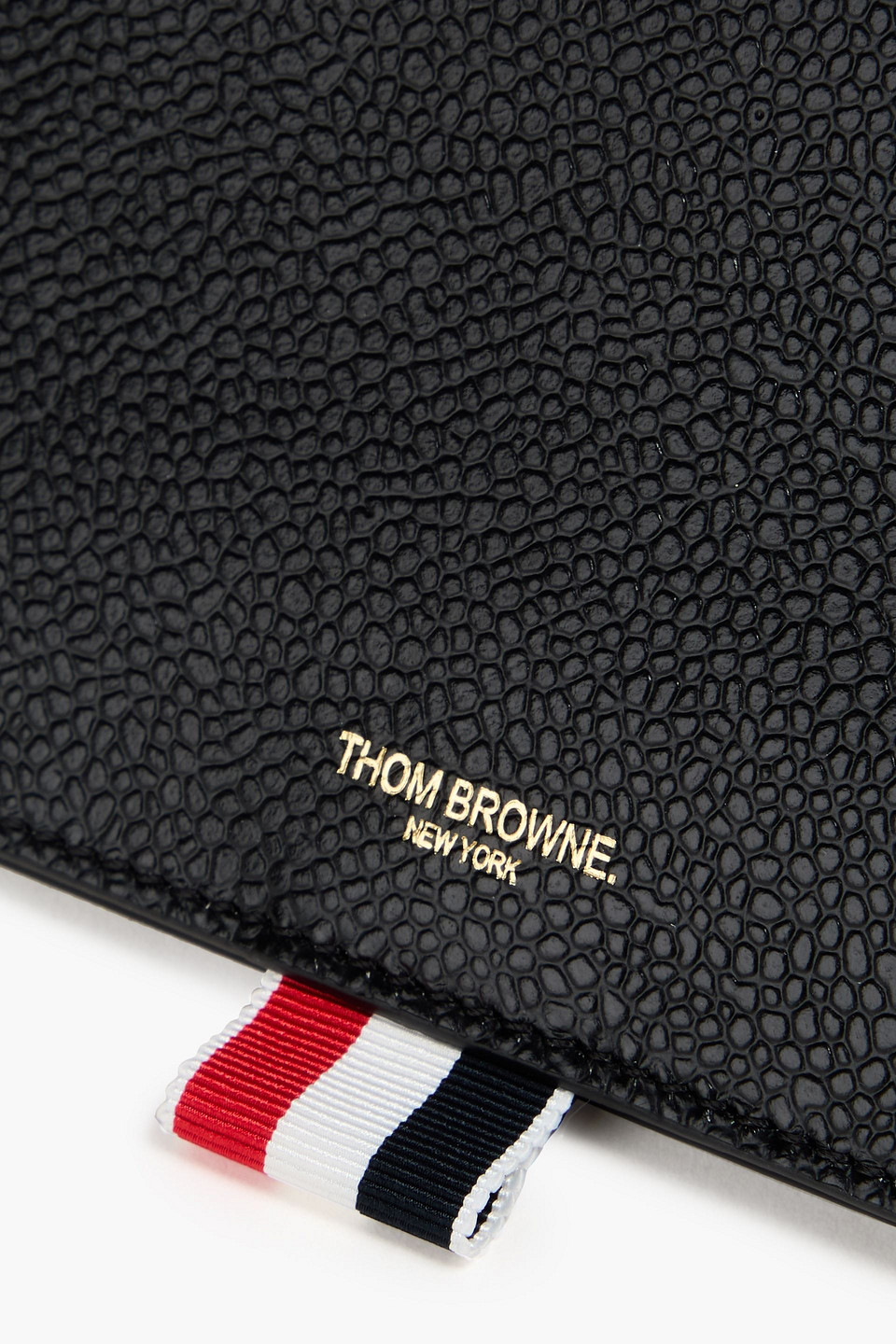  Thom Browne - Kartenetui Aus Narbenleder - Schwarz - Onesize 