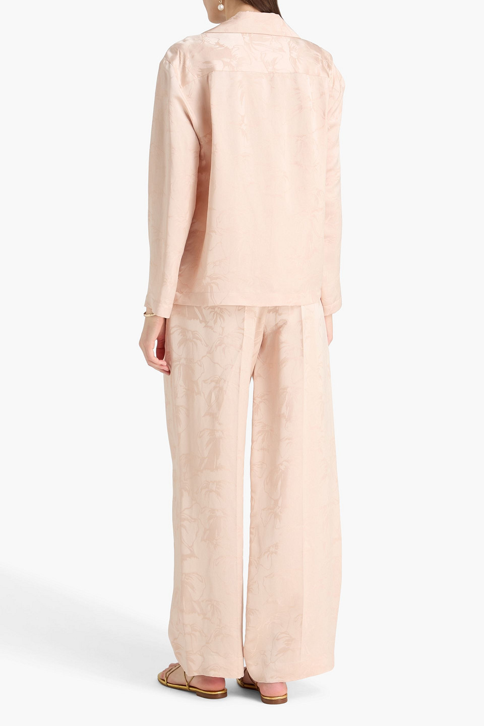  Sandro - Hemd Aus Jacquard Mit Blumenprint - Pink - 1 