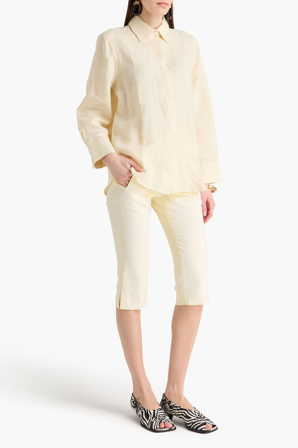  Casa Raki - Linen Shirt - White - Xs 