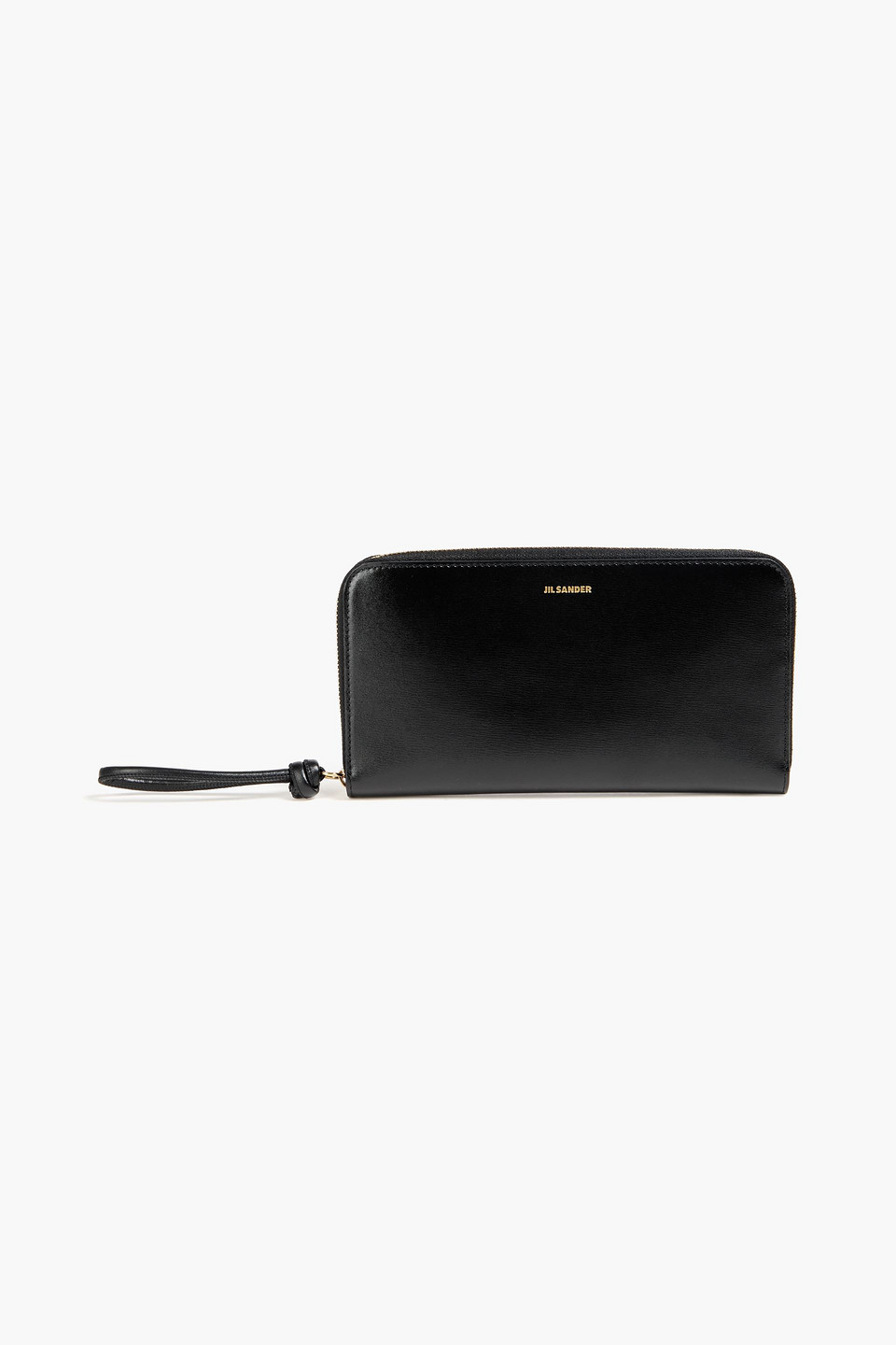 Jil Sander Leather Continental Wallet In Black