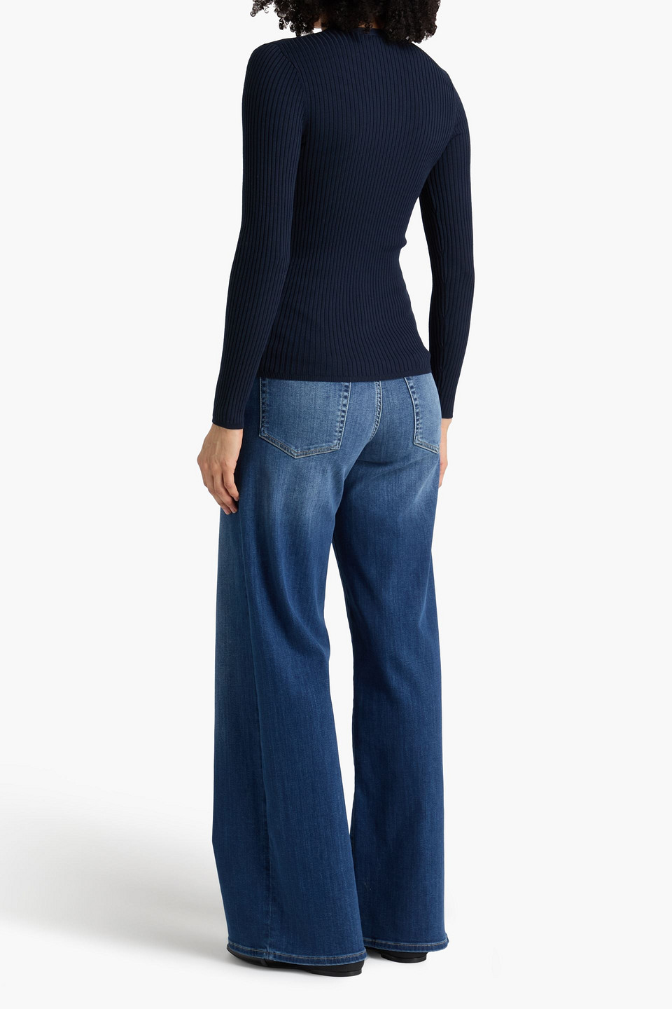  Sandro - Cardigan Aus Rippstrick - Blau - 1 