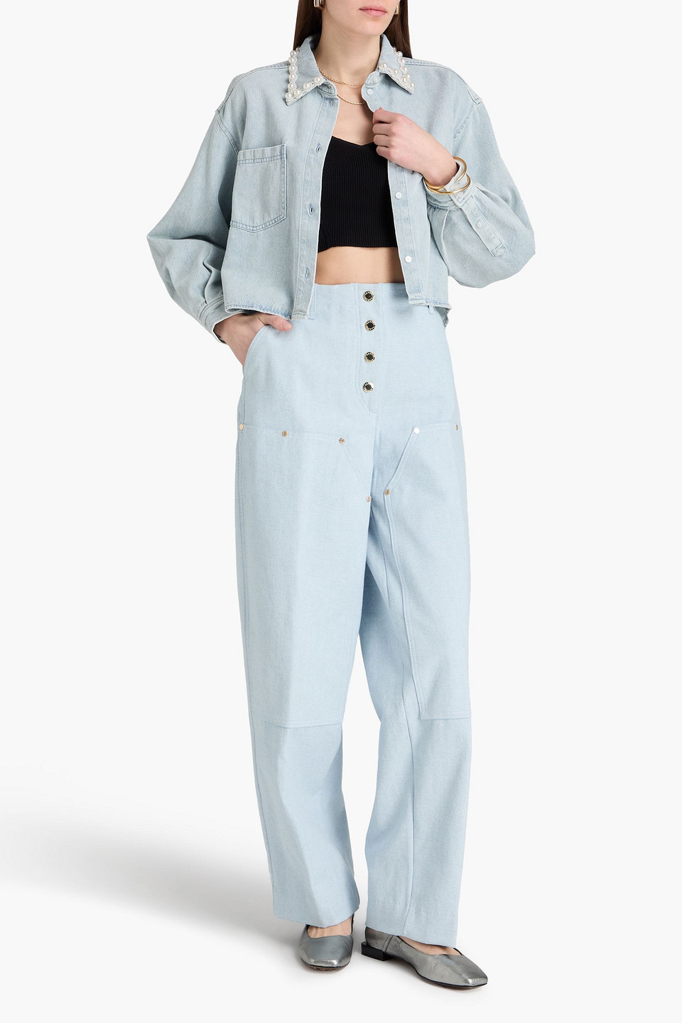  Sandro - Hoch Sitzende Barrel-jeans - Blau - Fr 34 