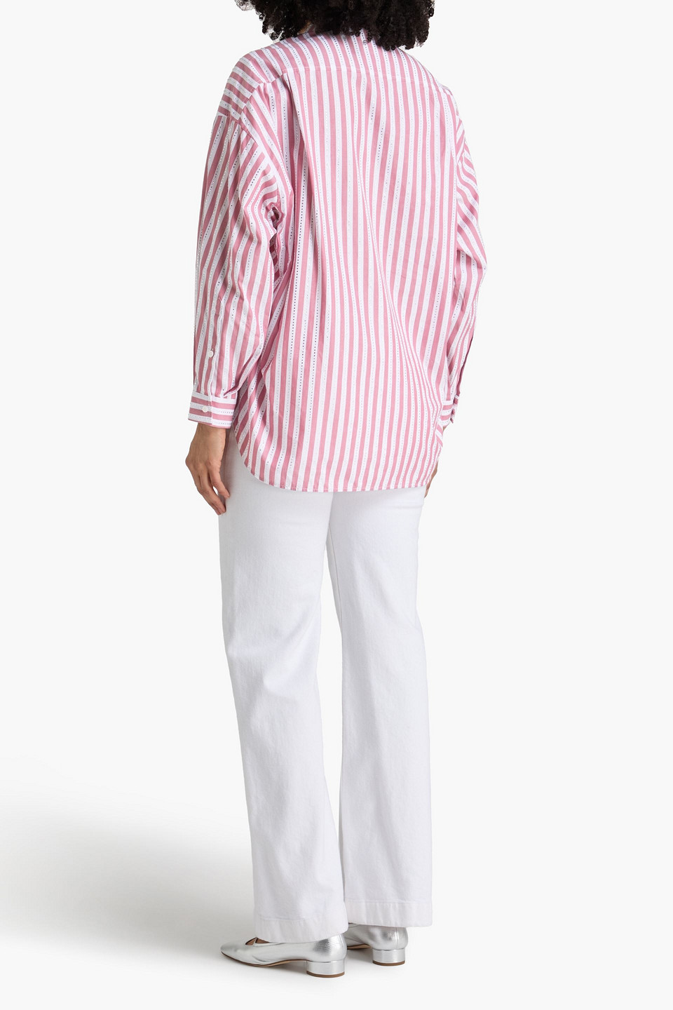  Sandro - Gestreiftes Hemd „charlie“ Aus Baumwolle - Pink - 2 