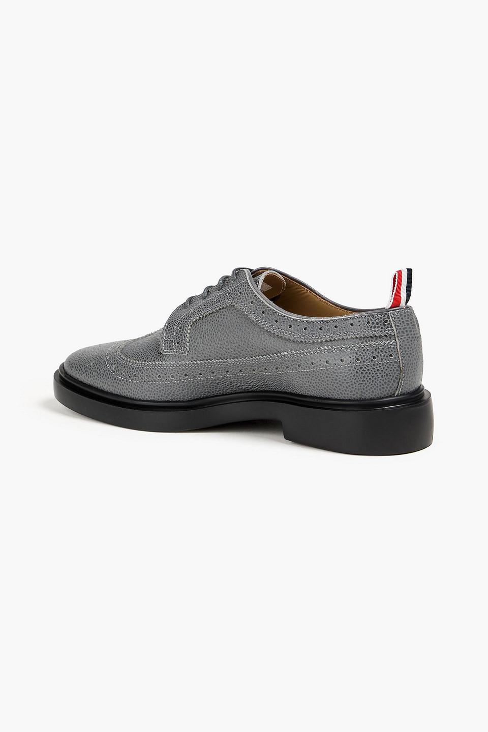  Thom Browne - Perforated Pebbled-leather Brogues - Gray - Eu 36 