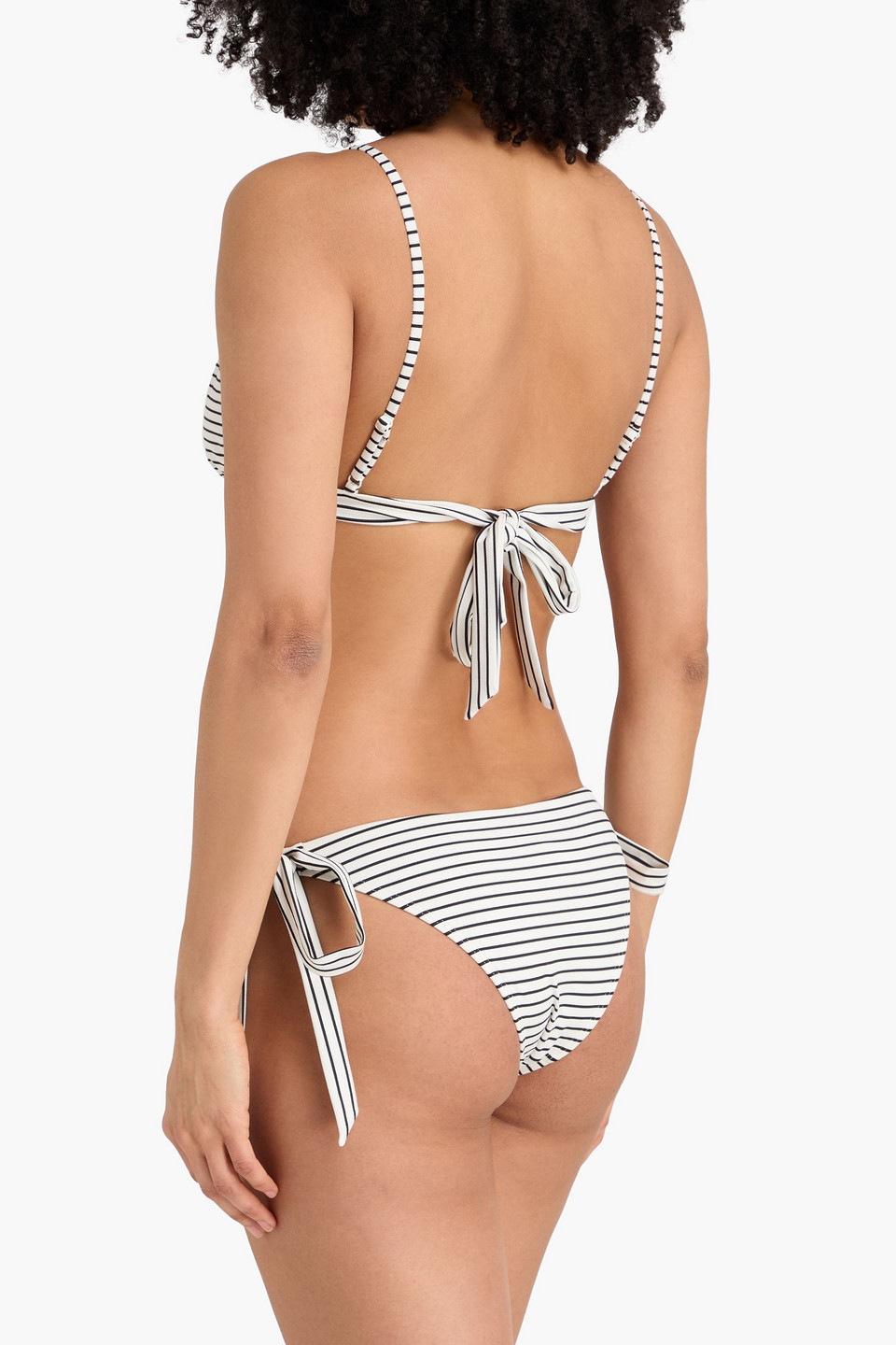  Casa Raki - Gestreiftes Triangel-bikini-oberteil - Weiß - M 