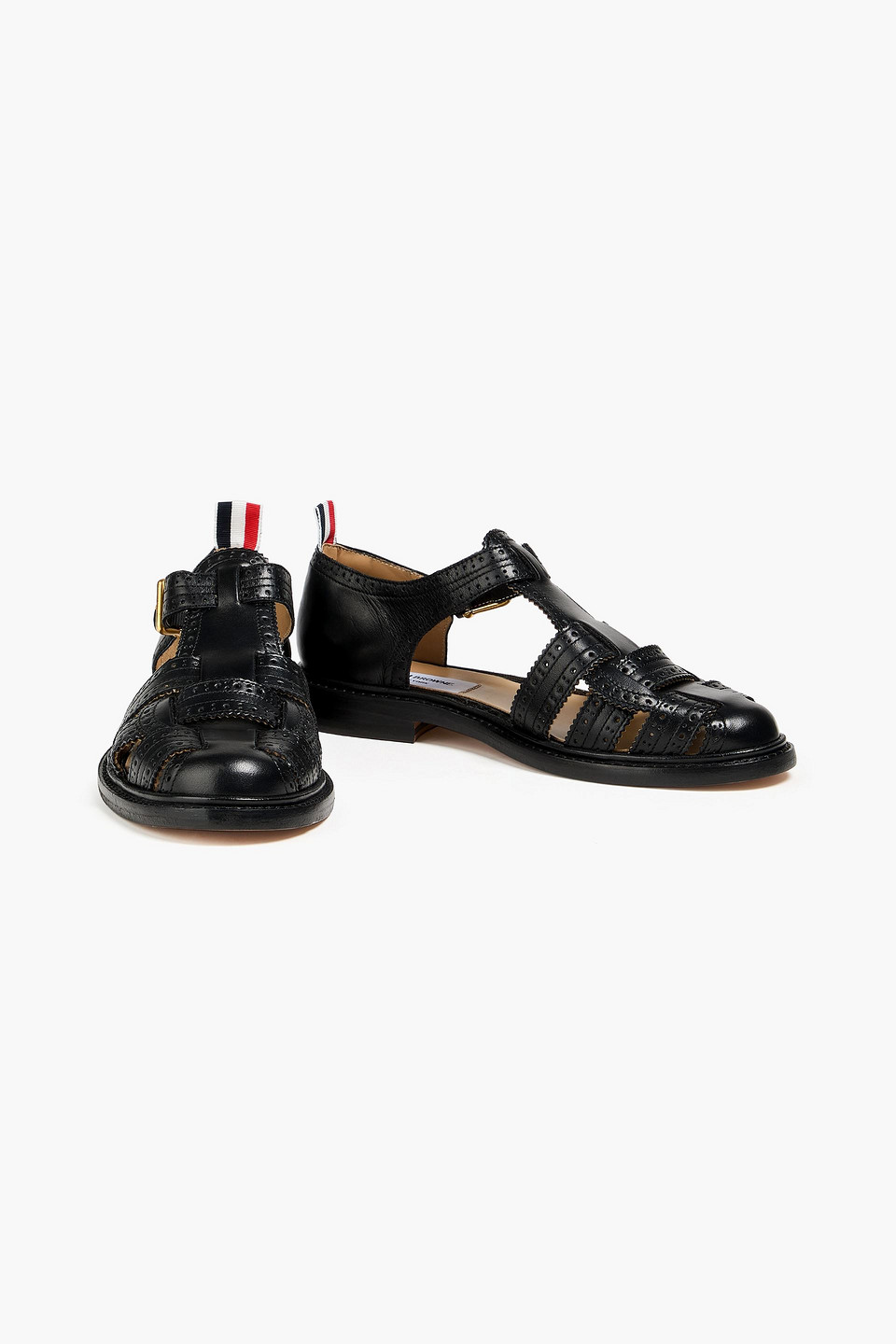  Thom Browne - Leather Sandals - Black - Eu 36 