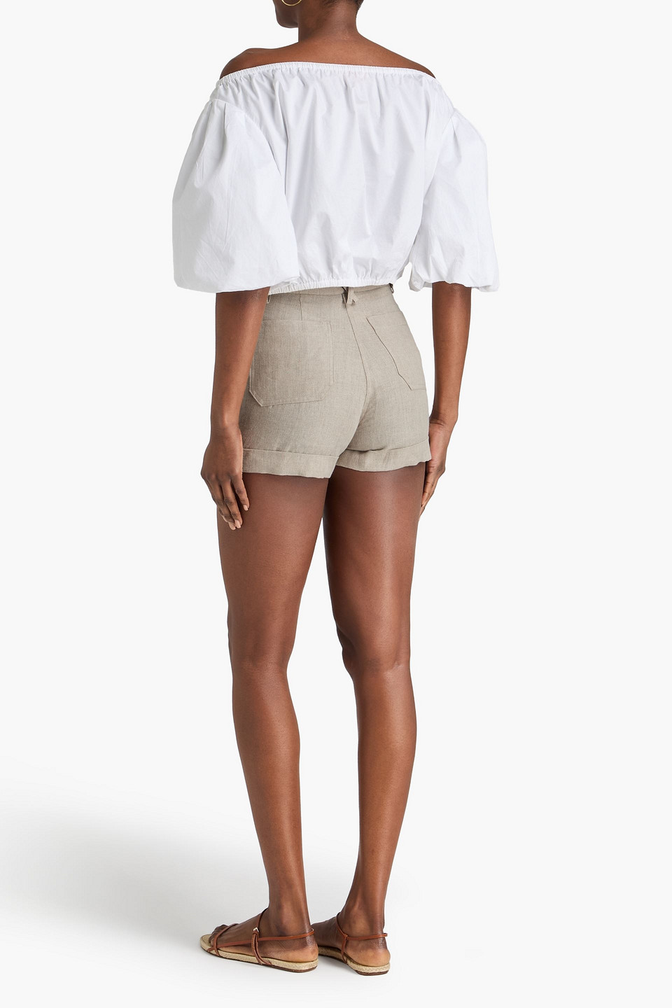  Casa Raki - Agusta Linen Shorts - Gray - Xs 