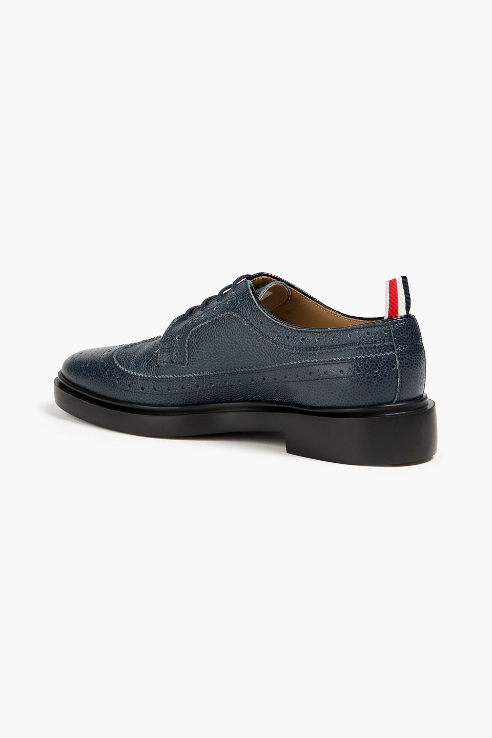  Thom Browne - Perforated Pebbled-leather Brogues - Blue - Eu 36 